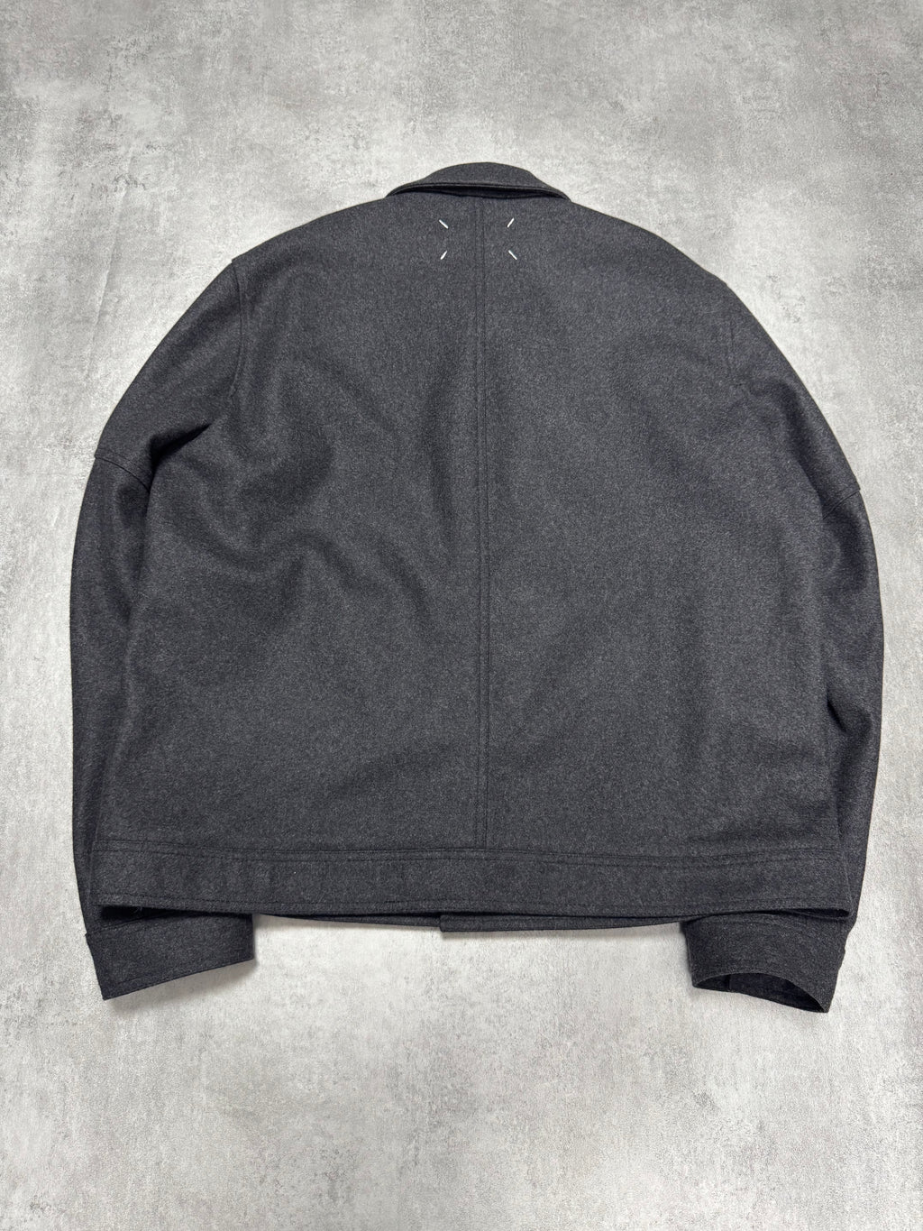 Maison Margiela Grey Wool Minimalist Jacket