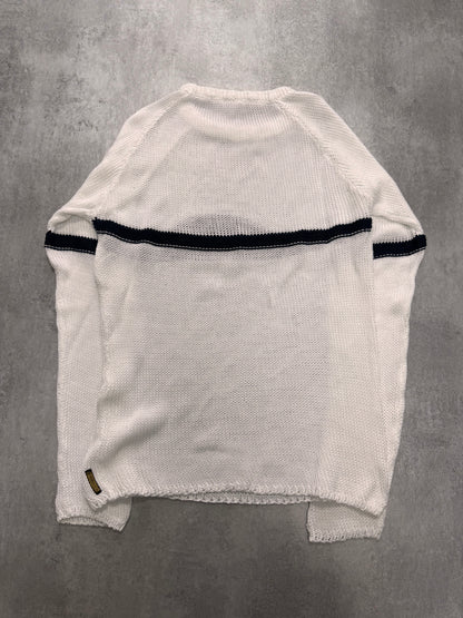 2000s Armani Wave White Sweater (L)