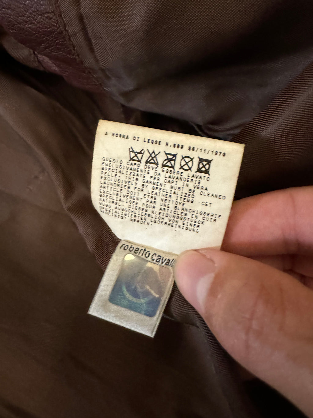 Cavalli Fight Club Leather Jacket (M)