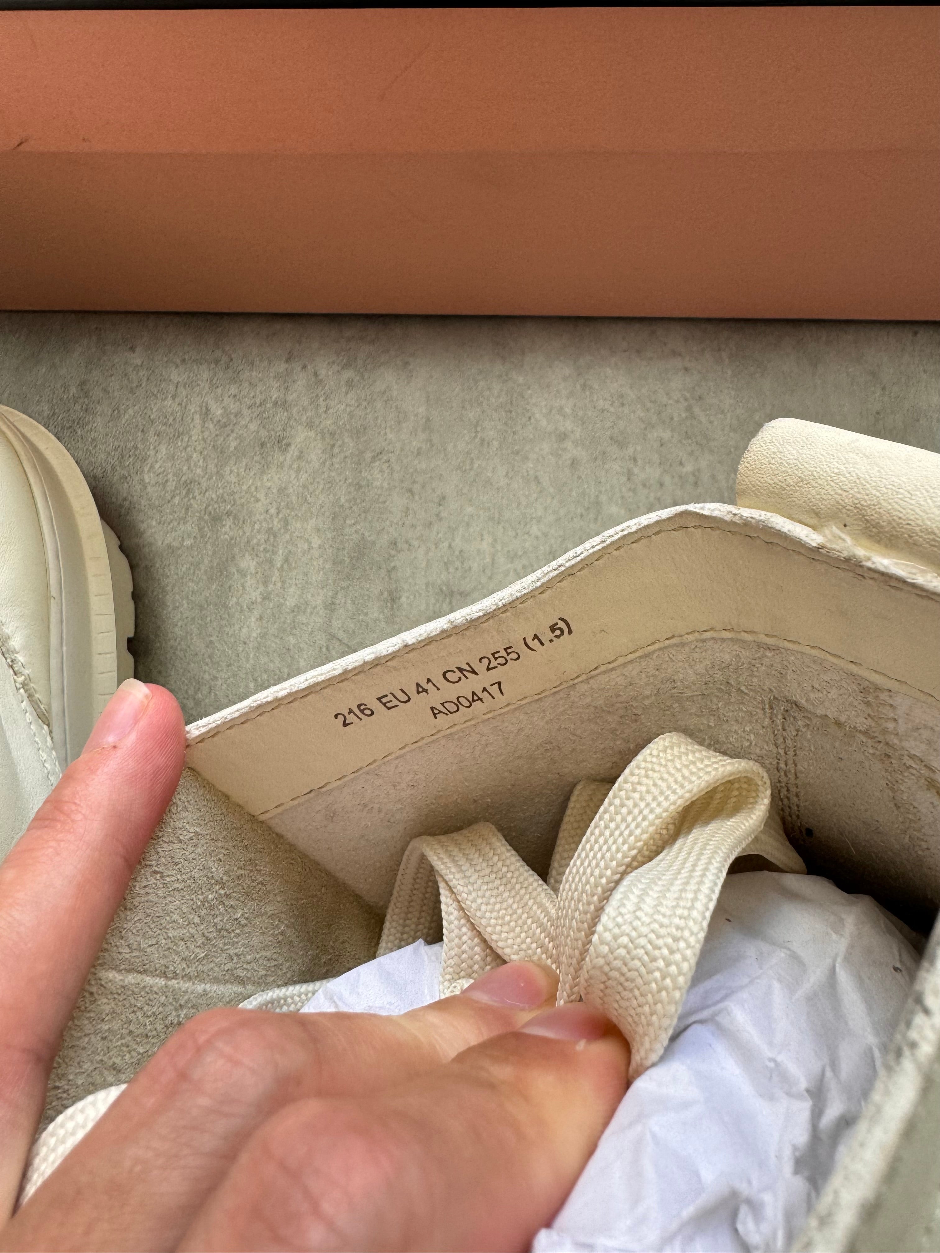Acne Studios Trooper Cream Ankle Boots