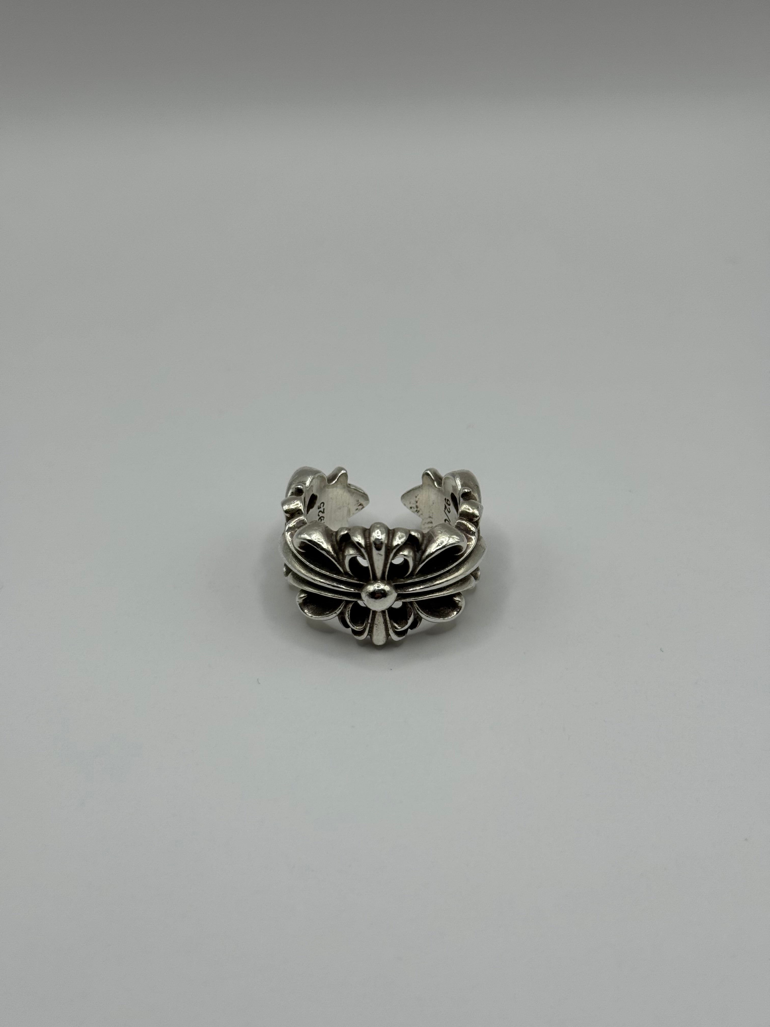 Chrome Hearts Double Floral Silver 925 Ring