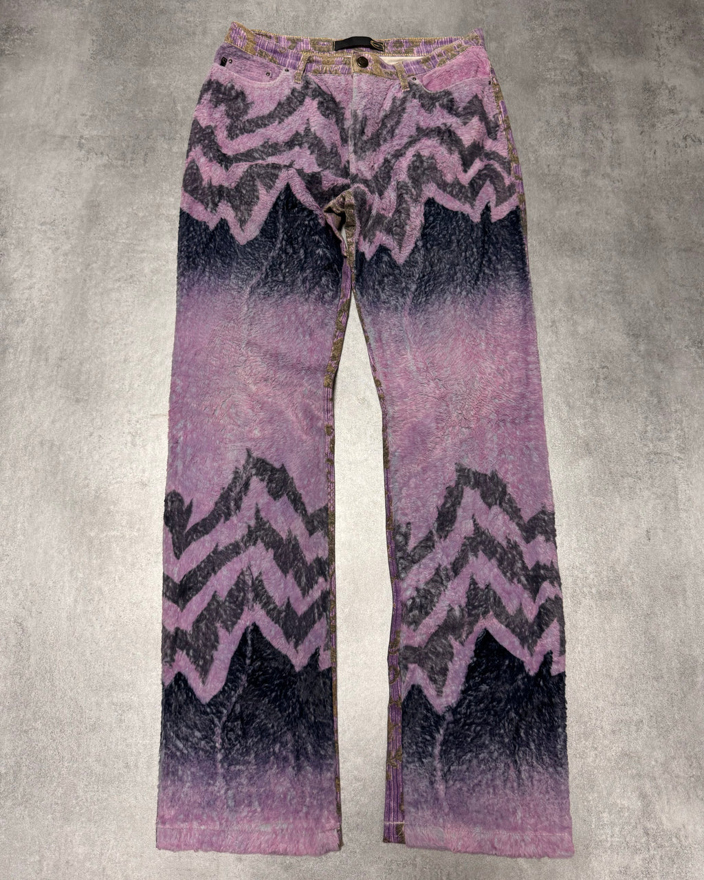 SS2005 Just Cavalli Fur Mountain Peninsula Purple Pink Pants