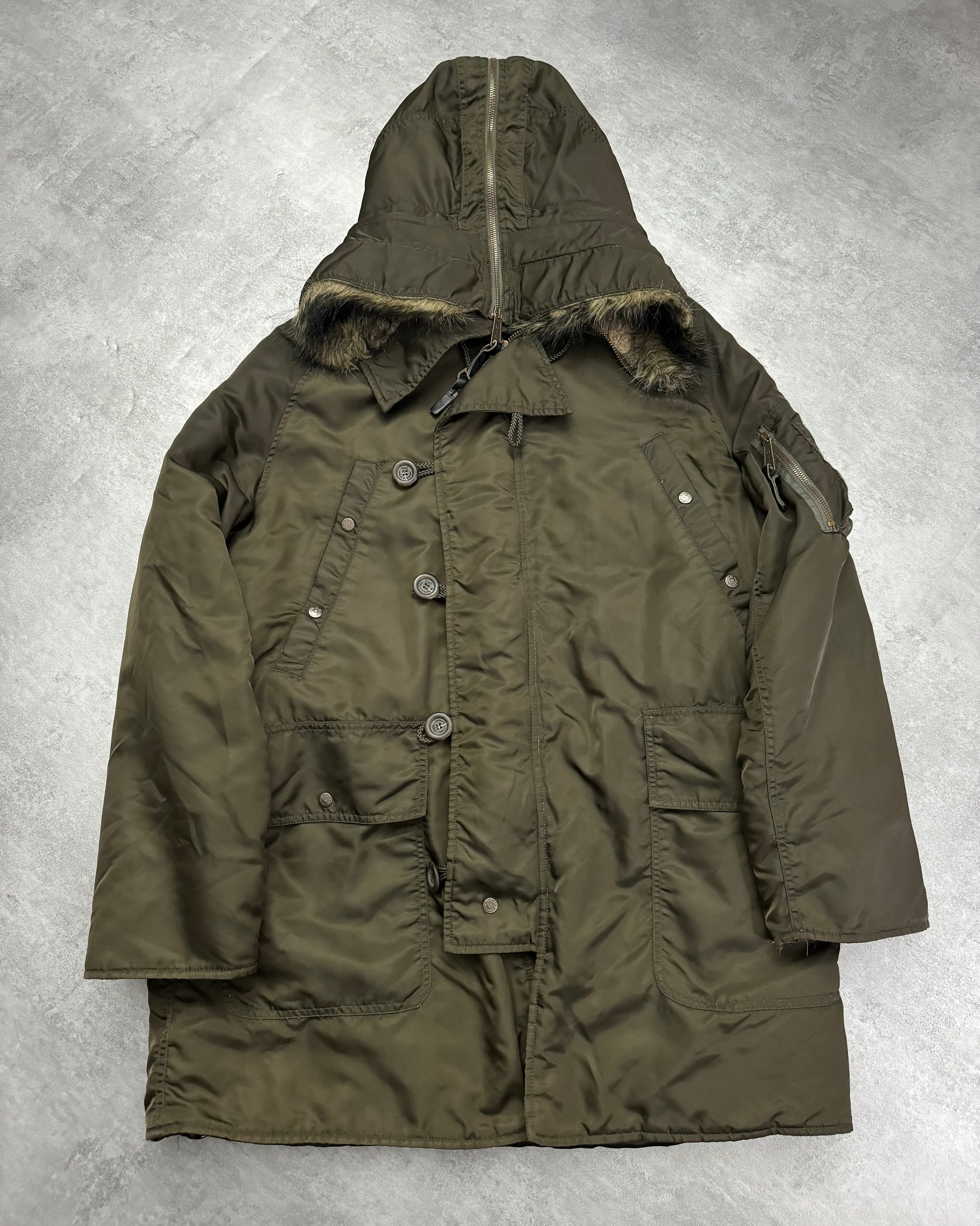 AW2003 Dolce & Gabbana Olive Astro Military Coat (L) - 3