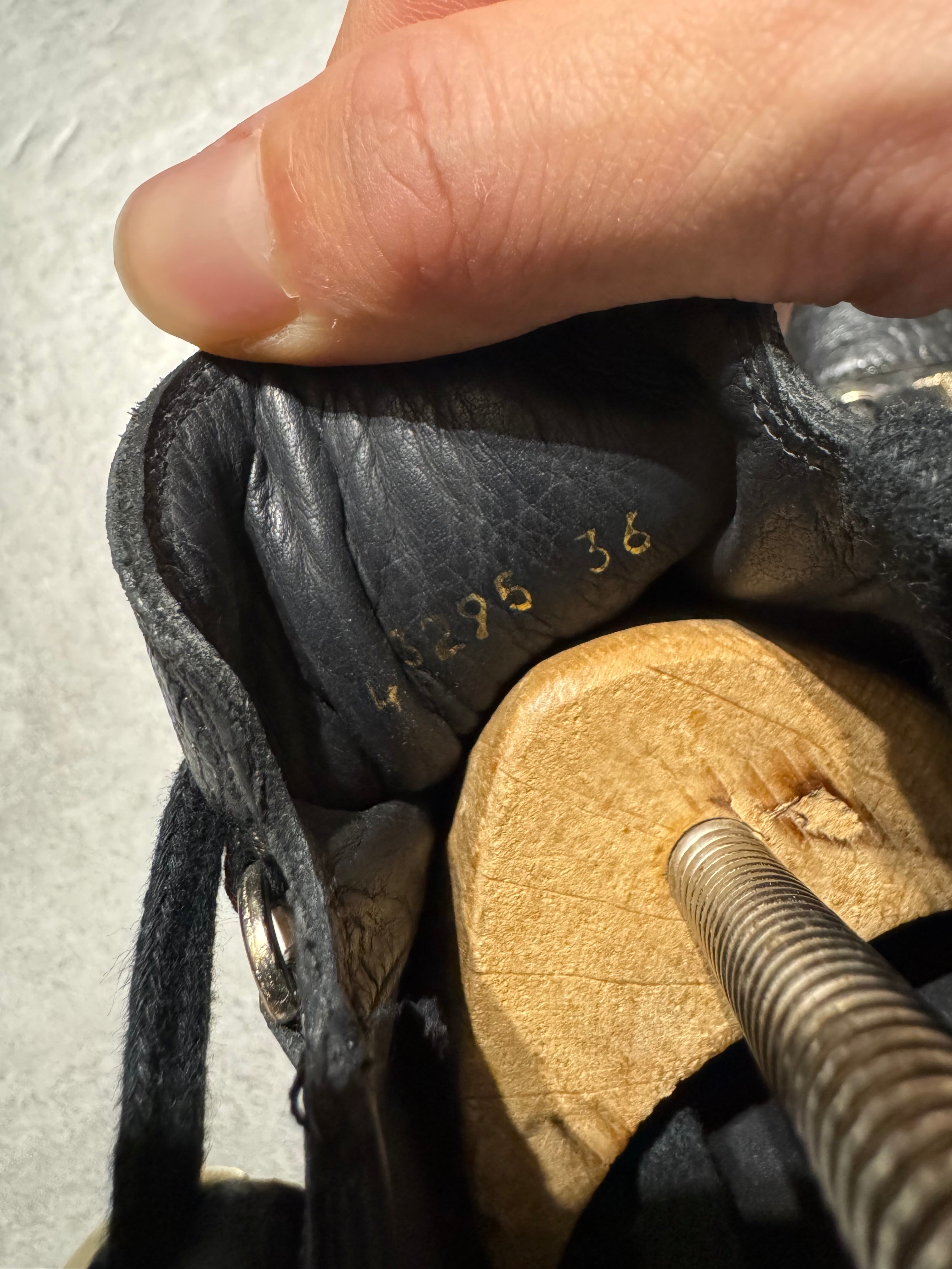 Balenciaga Arena Low Black Cracked Leather Sneakers