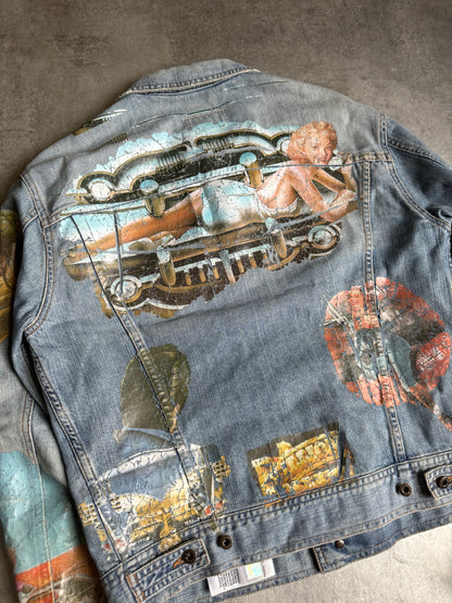 2000s Dolce & Gabbana Pin-Up Printed American Denim Jacket (M) - 5