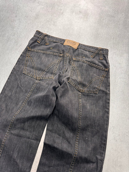 2000s Dolce & Gabbana Grey Raw Denim Jeans (S/M)