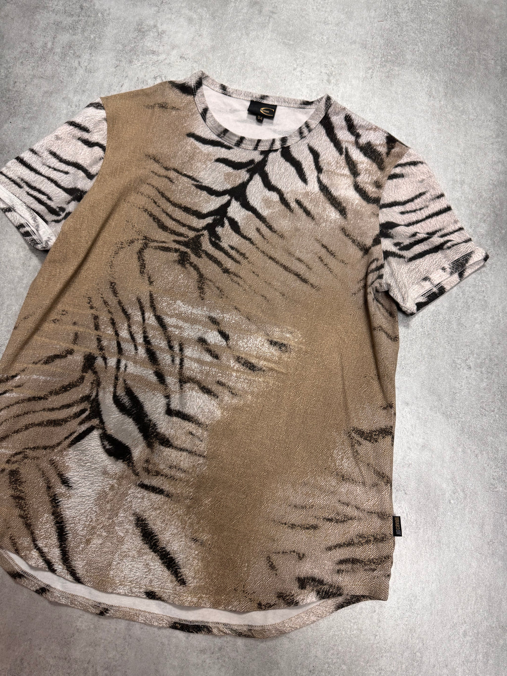 SS2002 Cavalli Zebra Camel Faded Tee