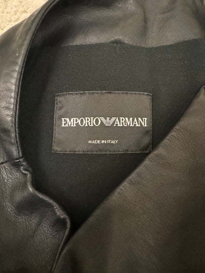 FW2012 Emporio Armani Asymmetrical Leather Jacket (XS)