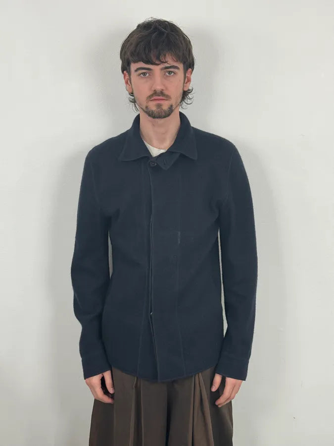 2010s Giorgio Armani Navy Wool Minimalist Officer Jacket hGLOTNw 1