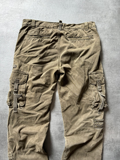 2000s Gete Cargo Olive Utility Pants  (L) - 3