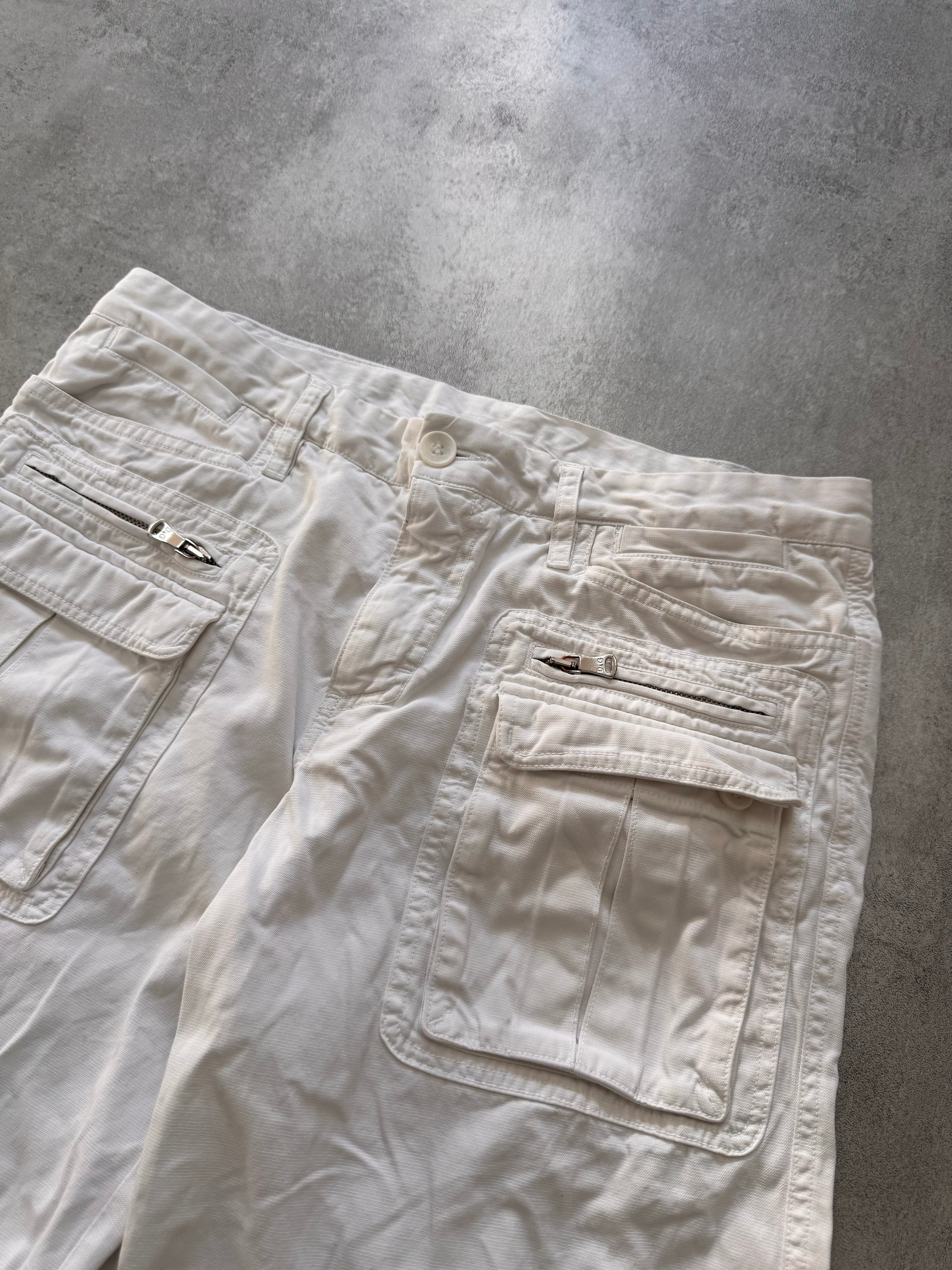 2000s Dolce & Gabbana Cargo White Short