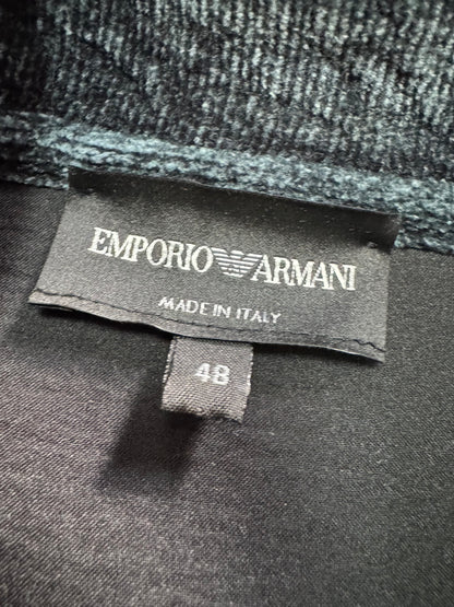 Emporio Armani Viscose Navy Greay Asymmetrical Jacket (S/M)