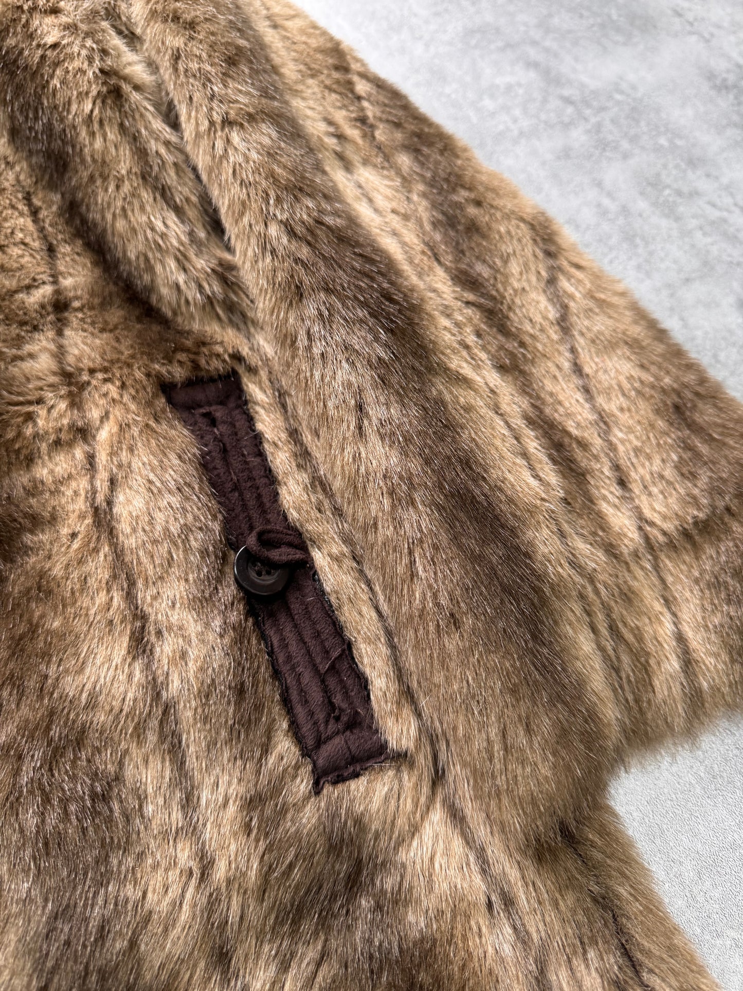 1990s Balmain Faux Fur Reversible Jacket (L)