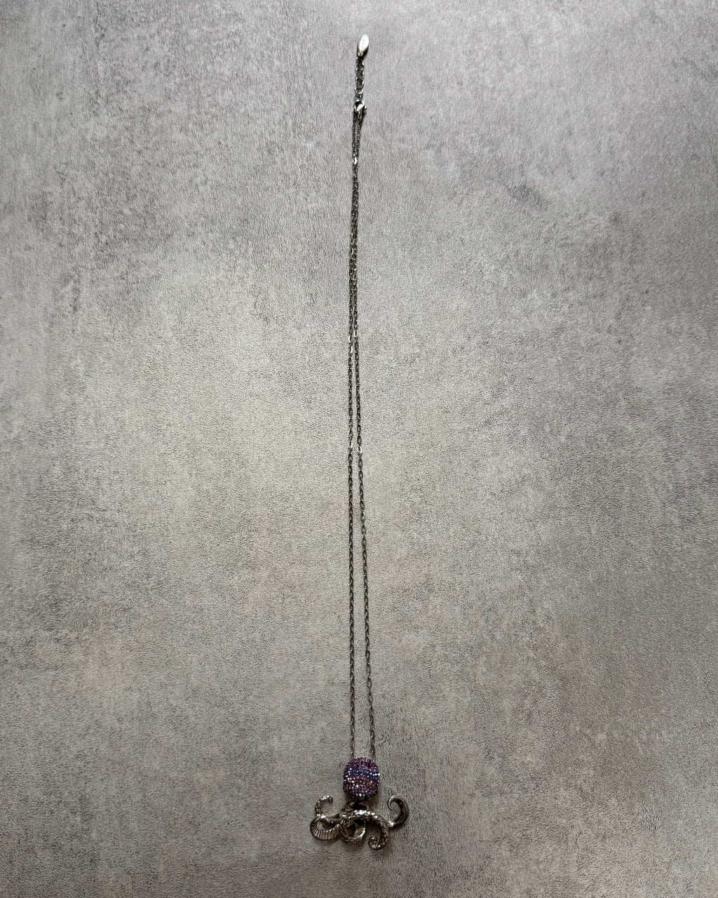 Cavalli Purple Octopus Stainless Steel Necklace