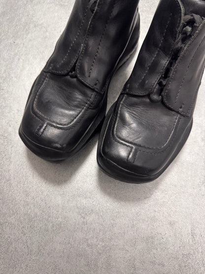 FW2000 Prada Vibram Hybrid Outdoor Black Leather Shoes (42eu/us8,5)