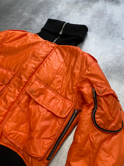 Dolce & Gabbana Orange Puffer Hooded Jacket (S)