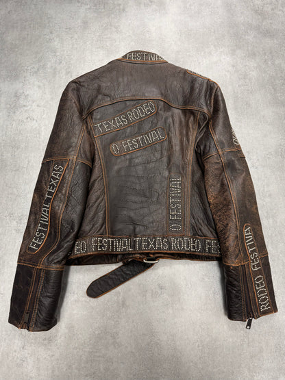 SS2001 Dolce & Gabbana Rodeo Studded Aged Leather Jacket (M/L)
