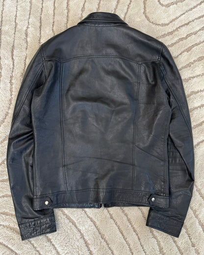 2000s Daniele Alessandrini Minimalist Leather Jacket (L)