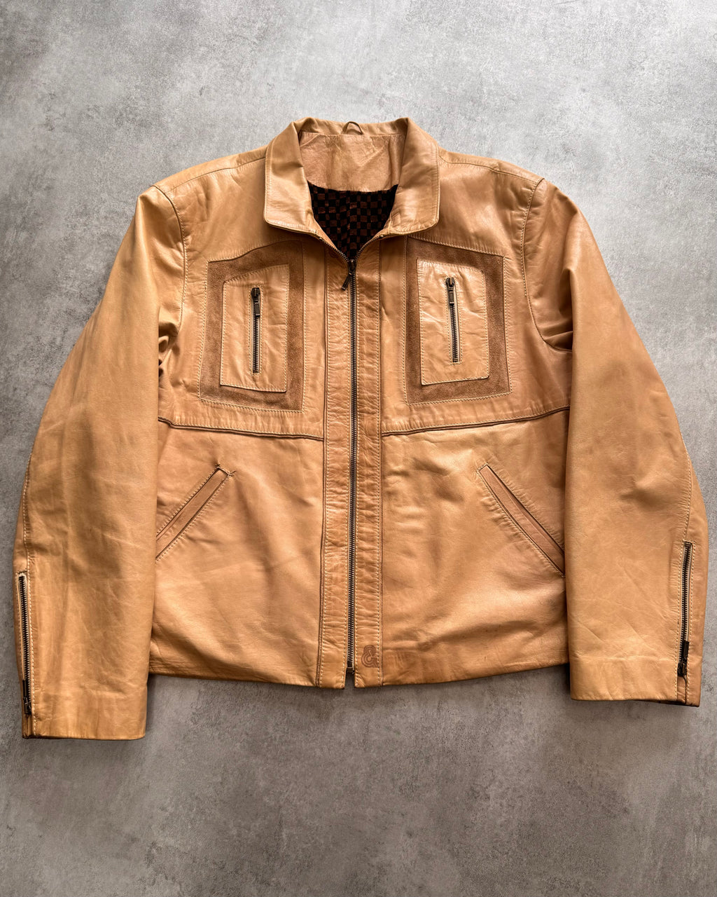 SS2012 Dolce & Gabbana Revolution Sand Leather Jacket