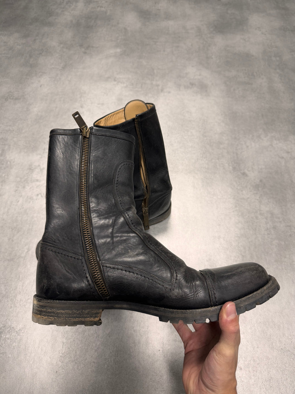Dolce & Gabbana Black Leather High Boots