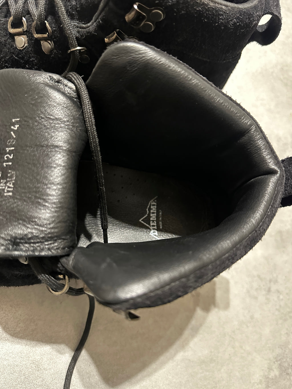 Diemme Suede Leather Vibram Black Hiking Boots