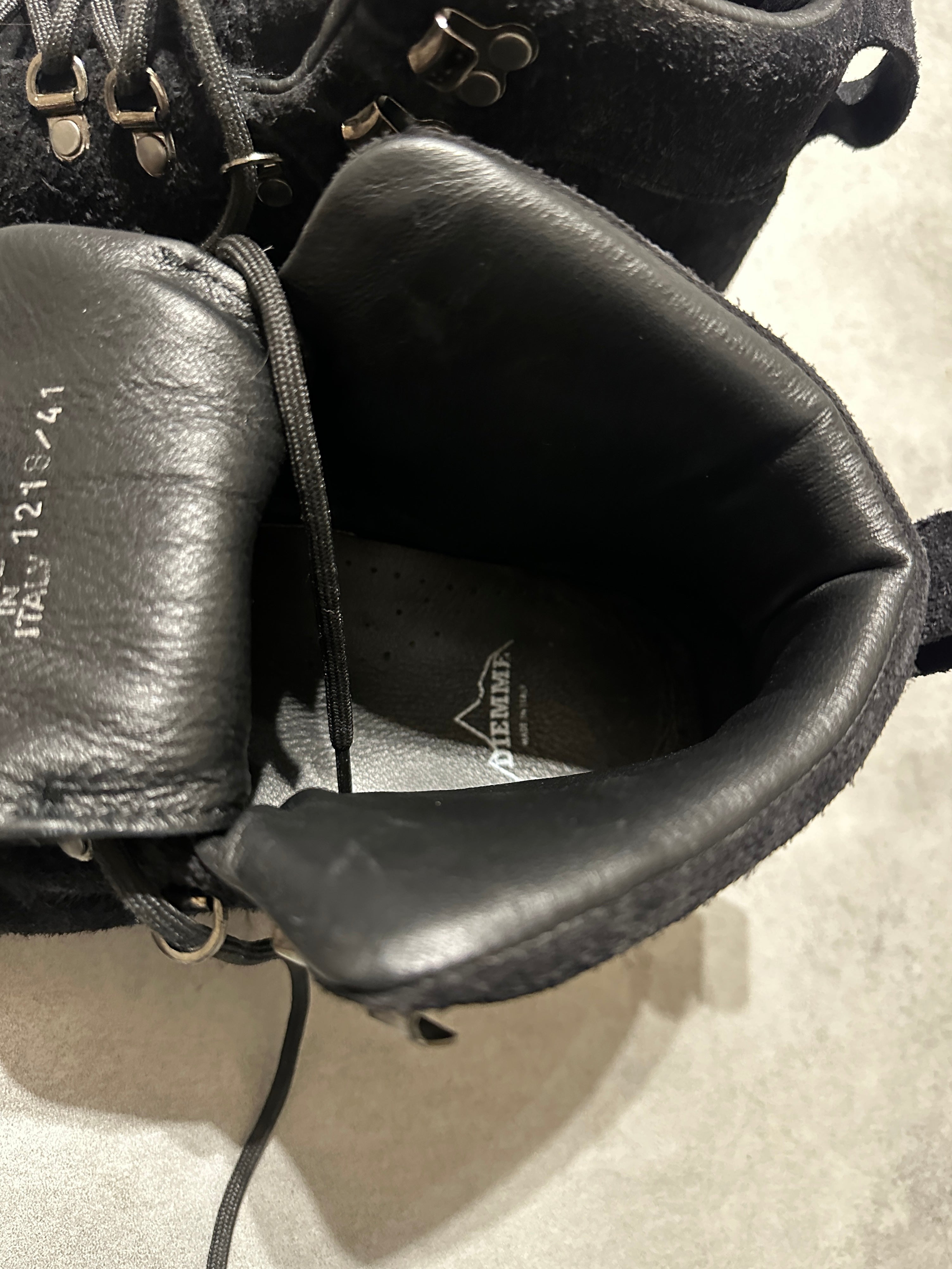 Diemme Suede Leather Vibram Black Hiking Boots