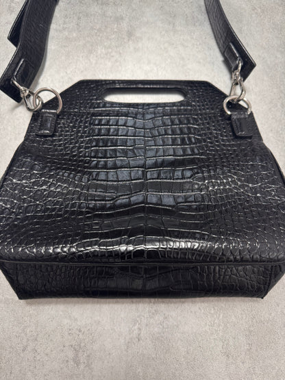 Emporio Armani Crocodile Print Leather Handbag (OS)