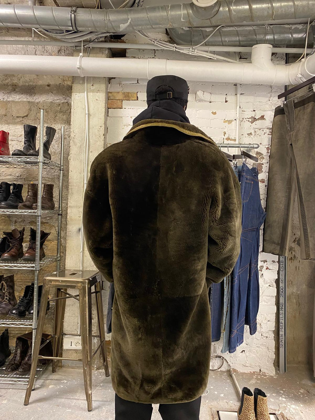 1980s Gianni Versace Brown Faux-Fur Long Coat