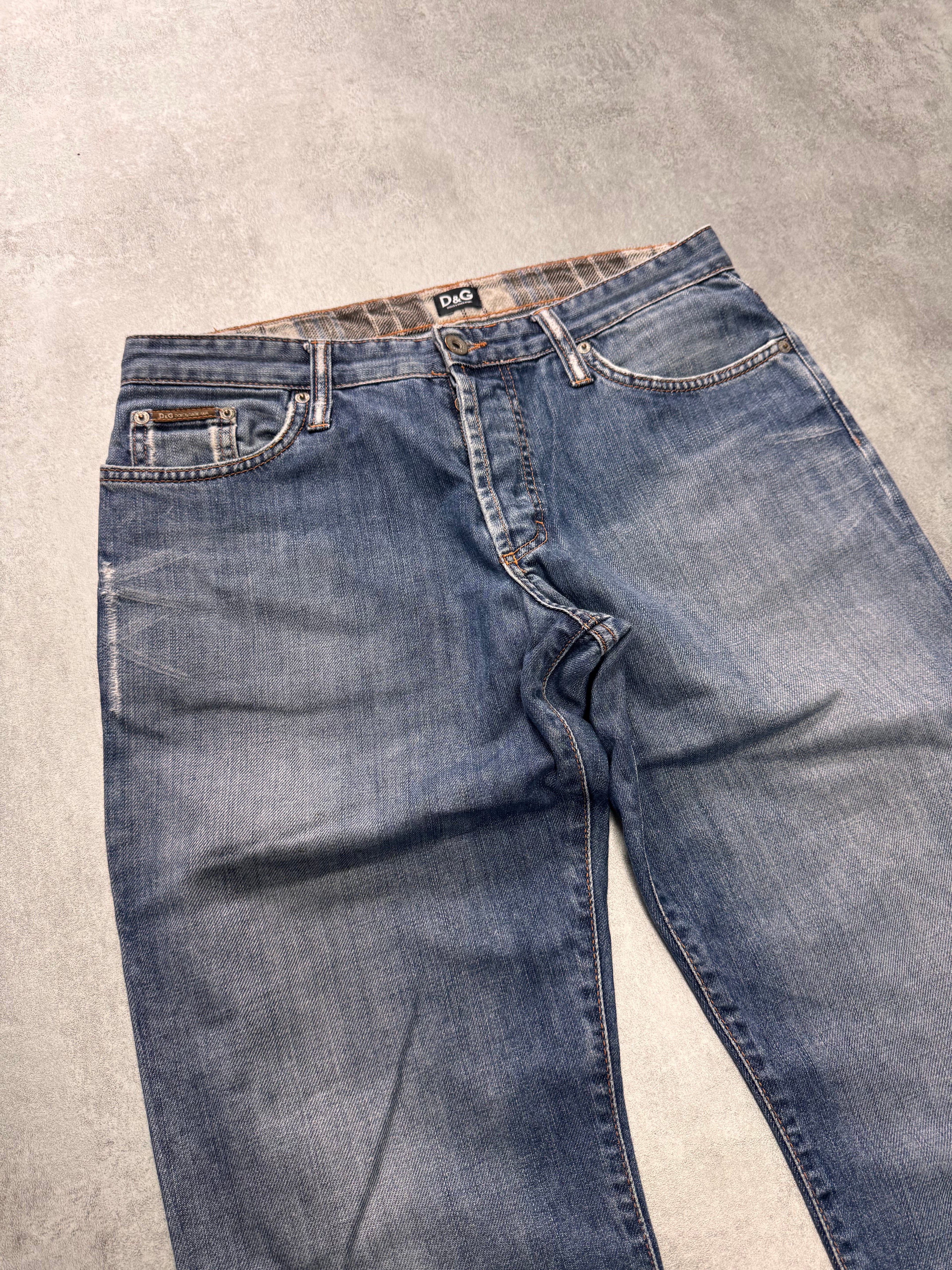 AW2004 Dolce & Gabbana Back Poem Denim Jeans