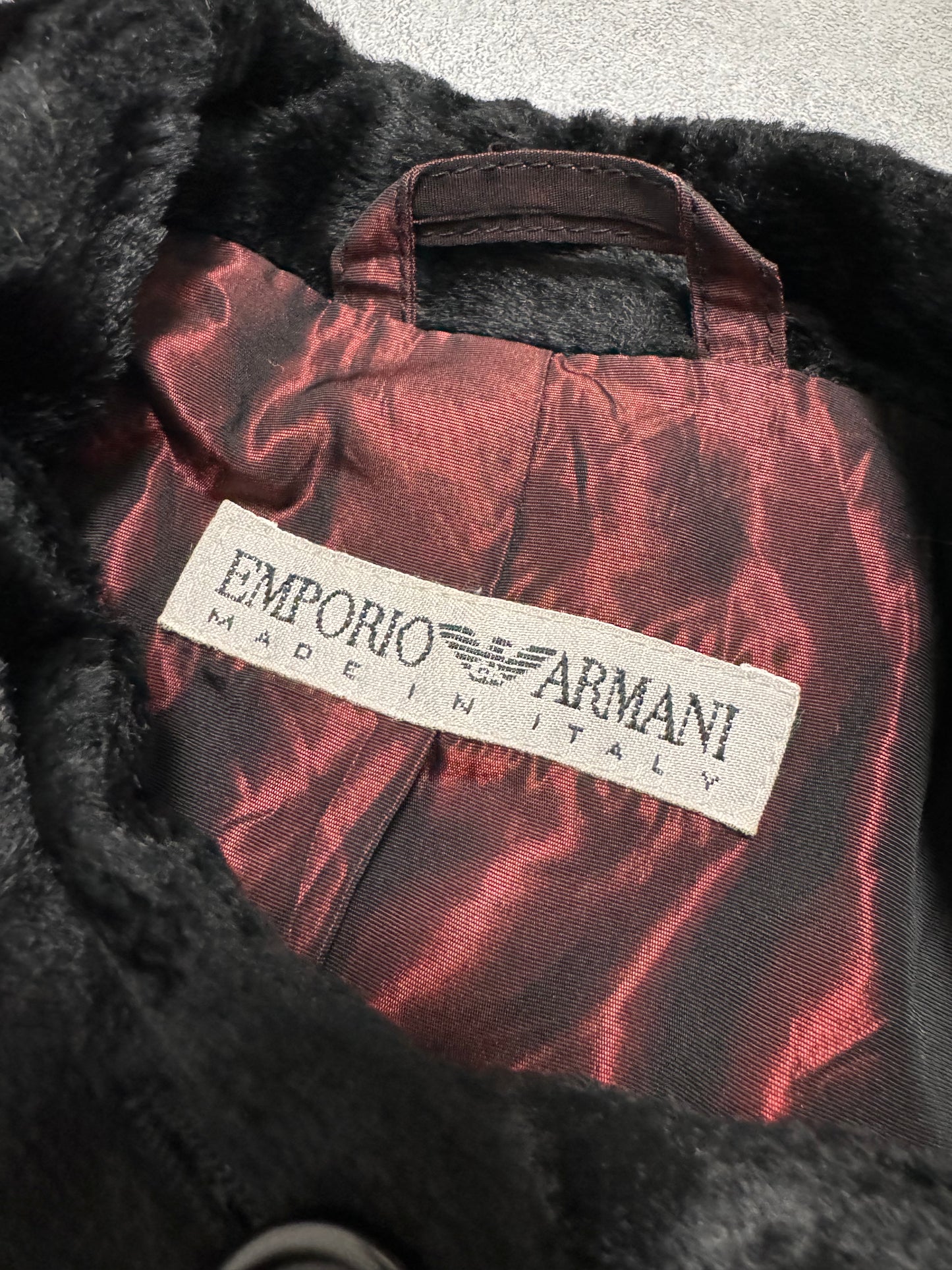 1990s Emporio Armani Faux Fur Suit Jacket (S)