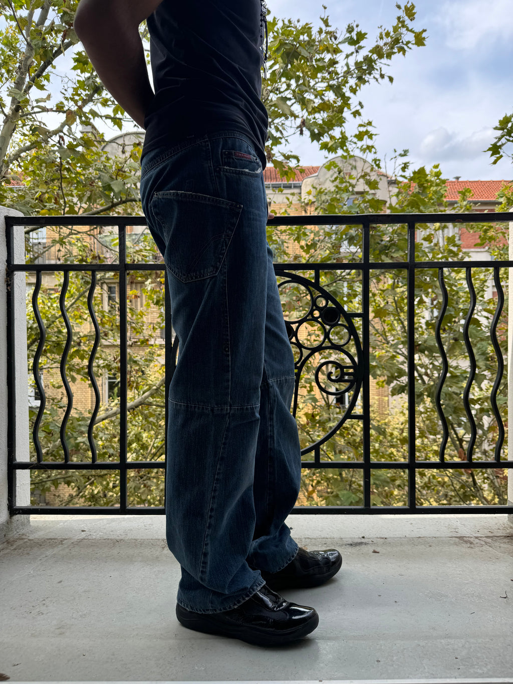 AW2003 Dolce & Gabbana Cargo Blue Denim Worker Jeans