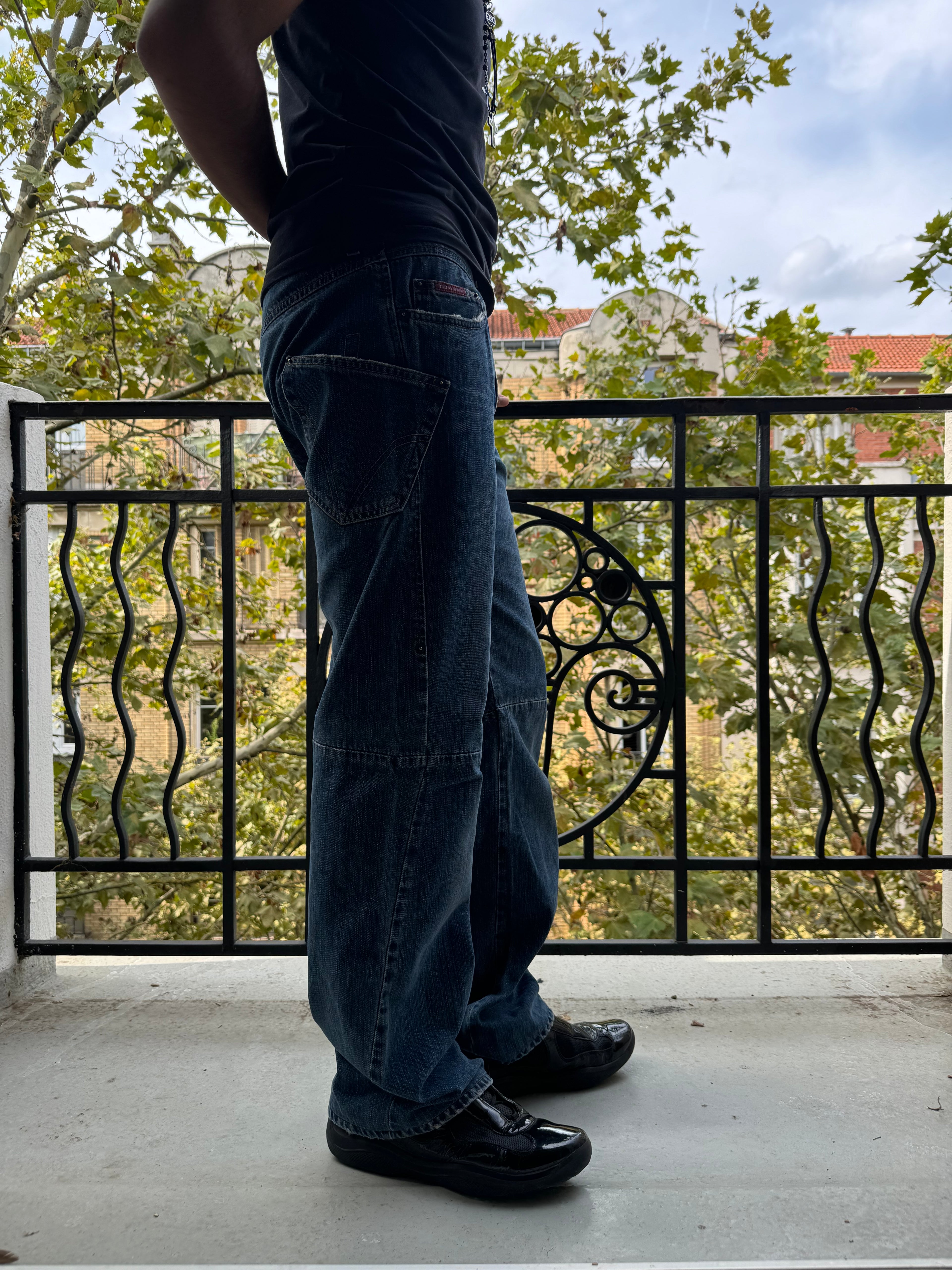 AW2003 Dolce & Gabbana Cargo Blue Denim Worker Jeans