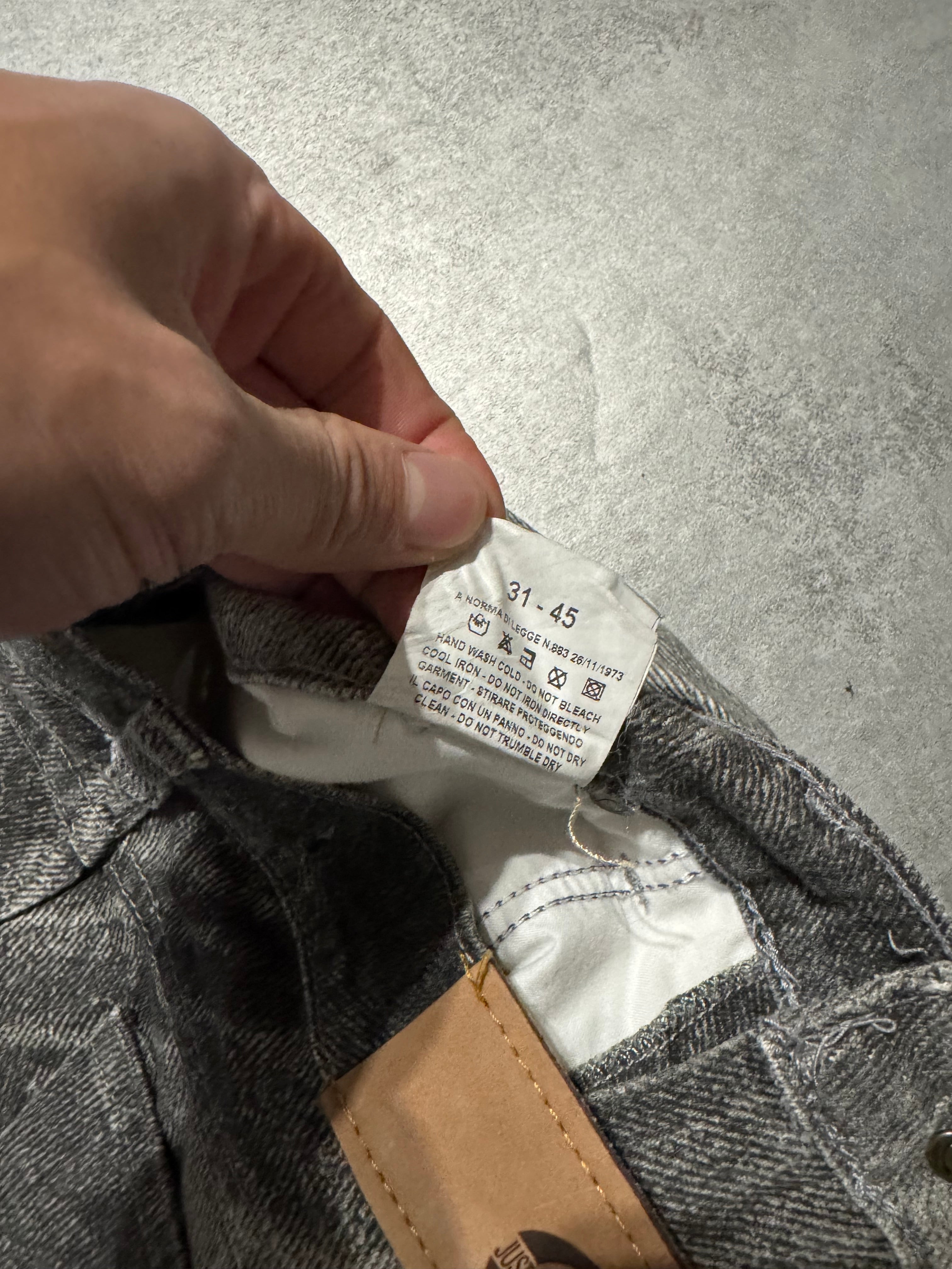 2000s Cavalli Overprint Black Dyed Pants