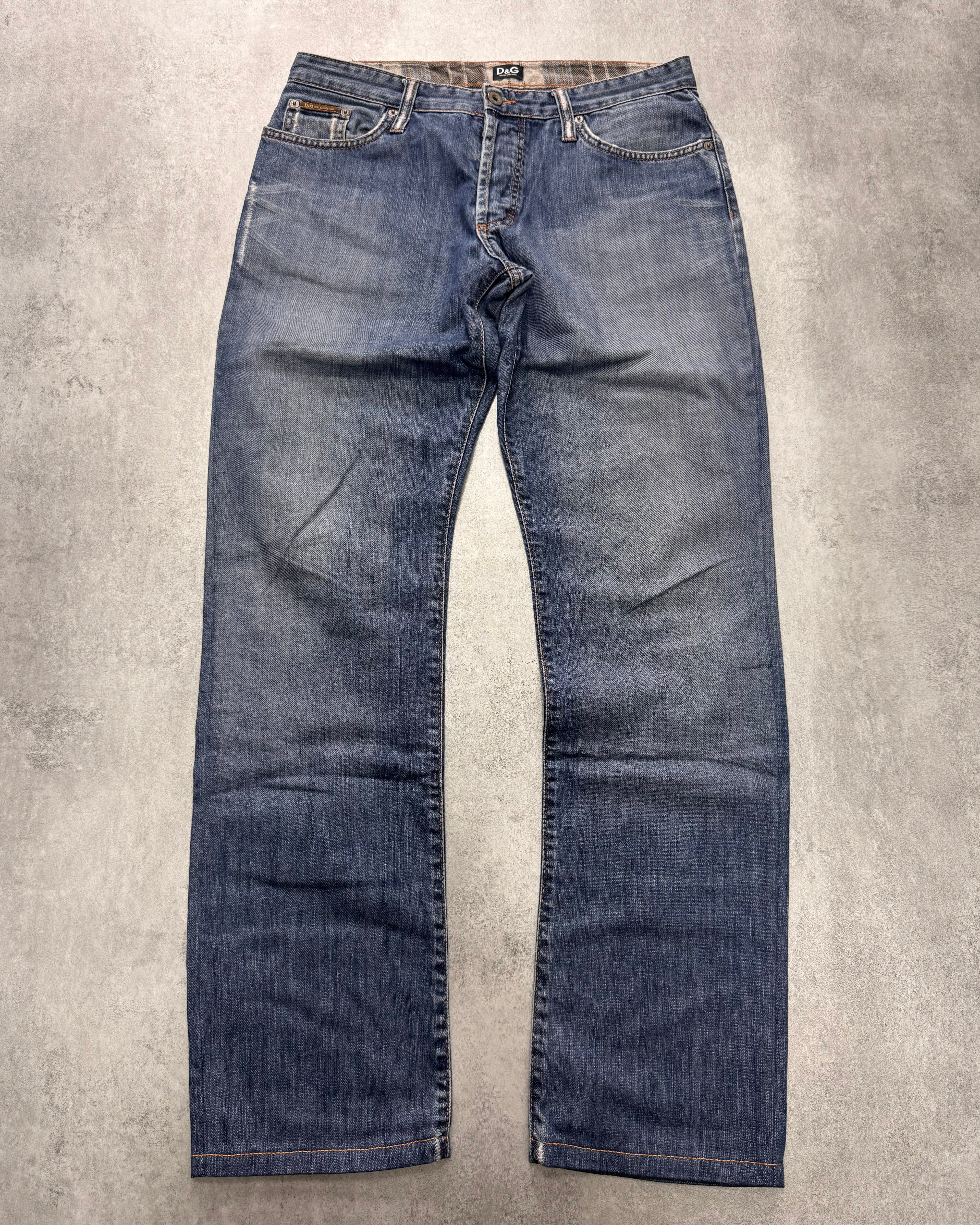 AW2004 Dolce & Gabbana Back Poem Denim Jeans