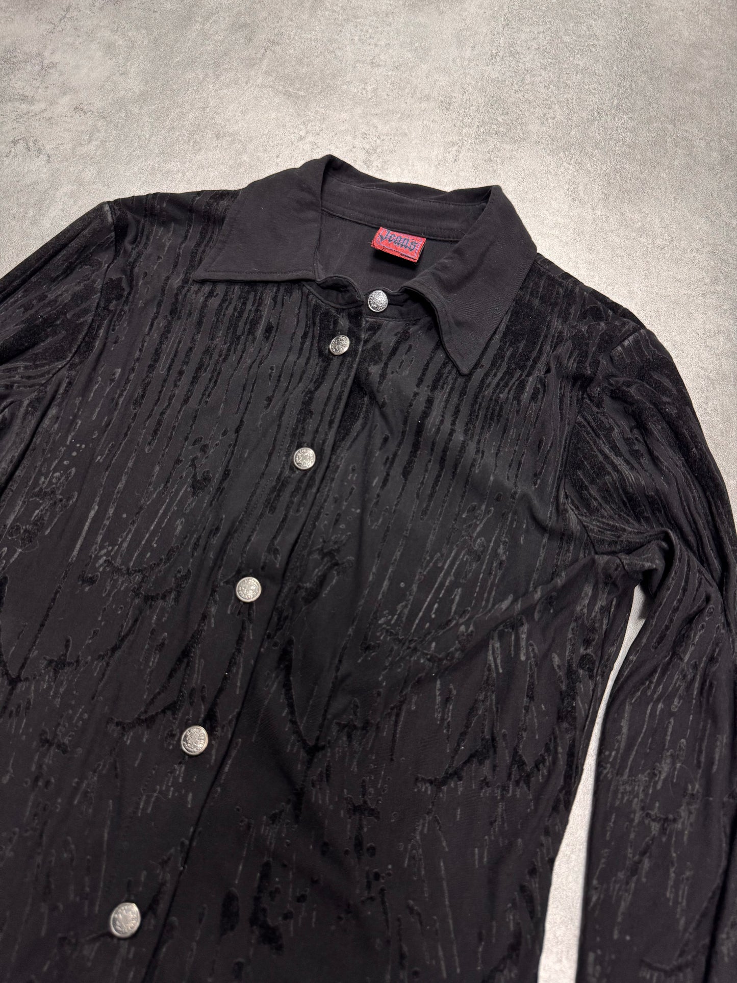 AW1998 Jean Paul Gaultier Blood Drip Black Shirt (XS)