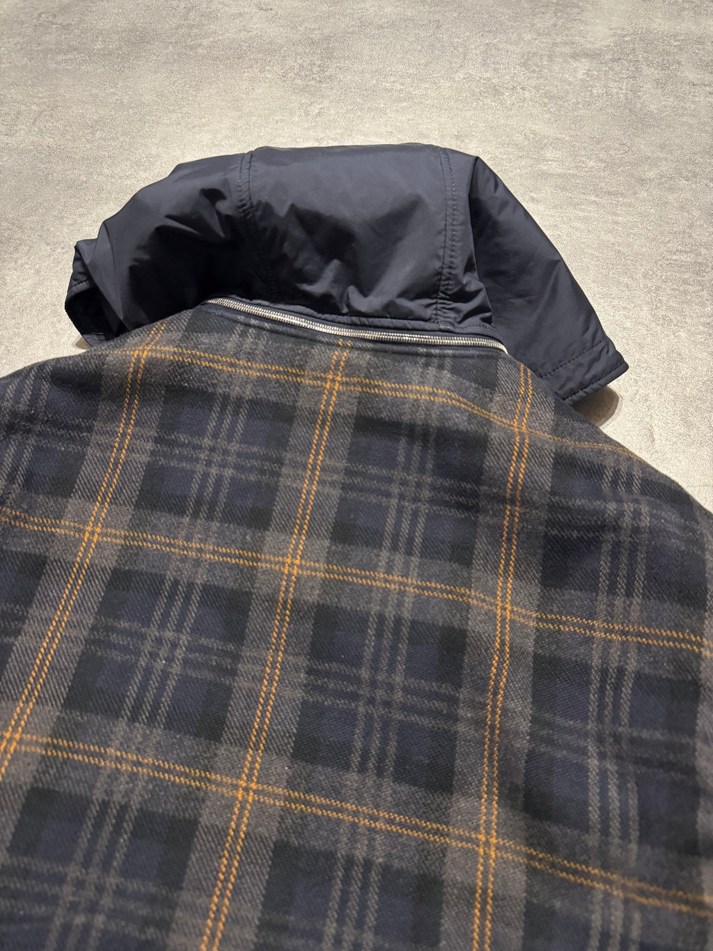 Louis Vuitton Tartan Hooded Blue Bomber Jacket