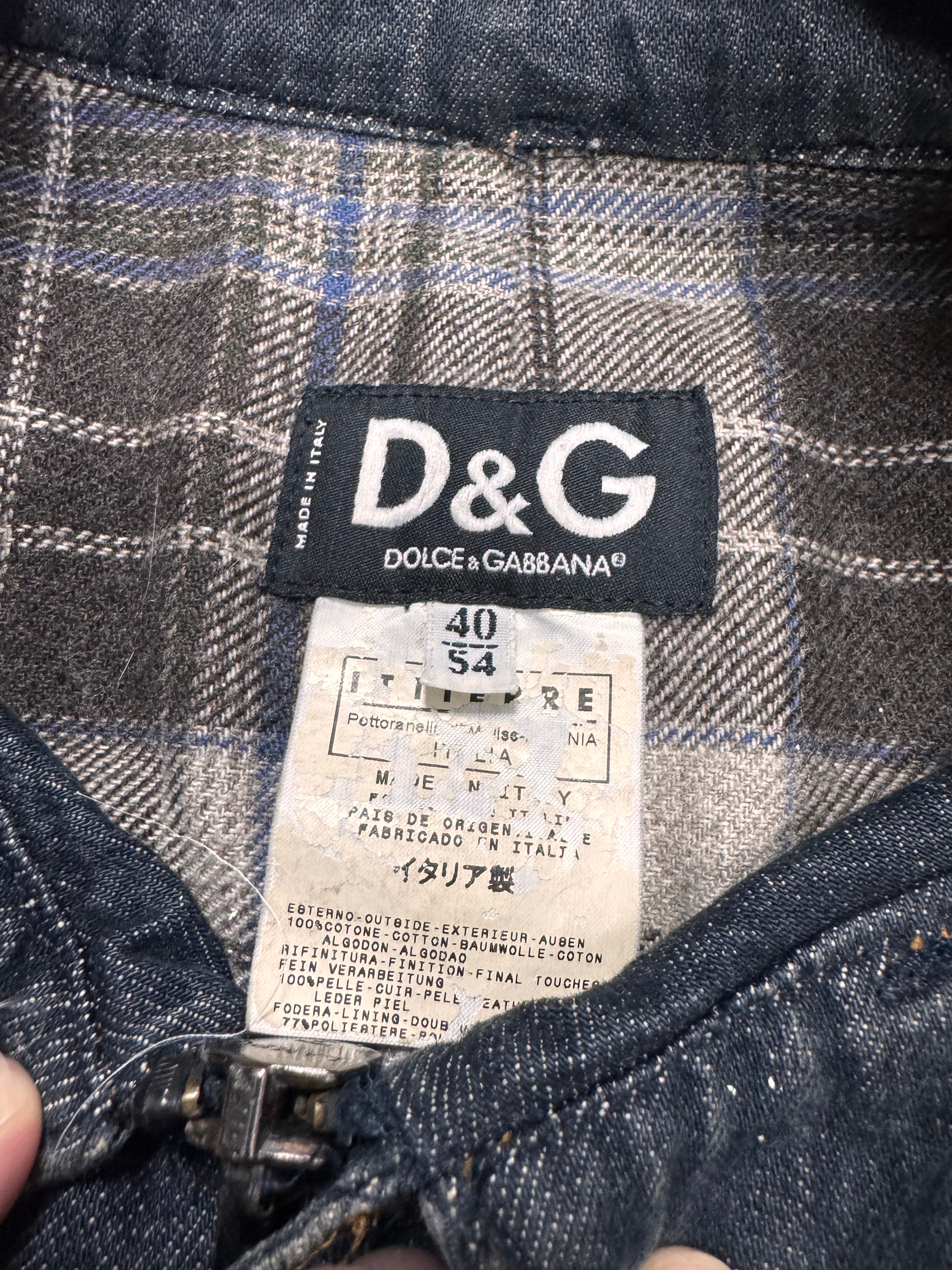 AW2004 Dolce & Gabbana Astro Biker Cafe Denim Jacket