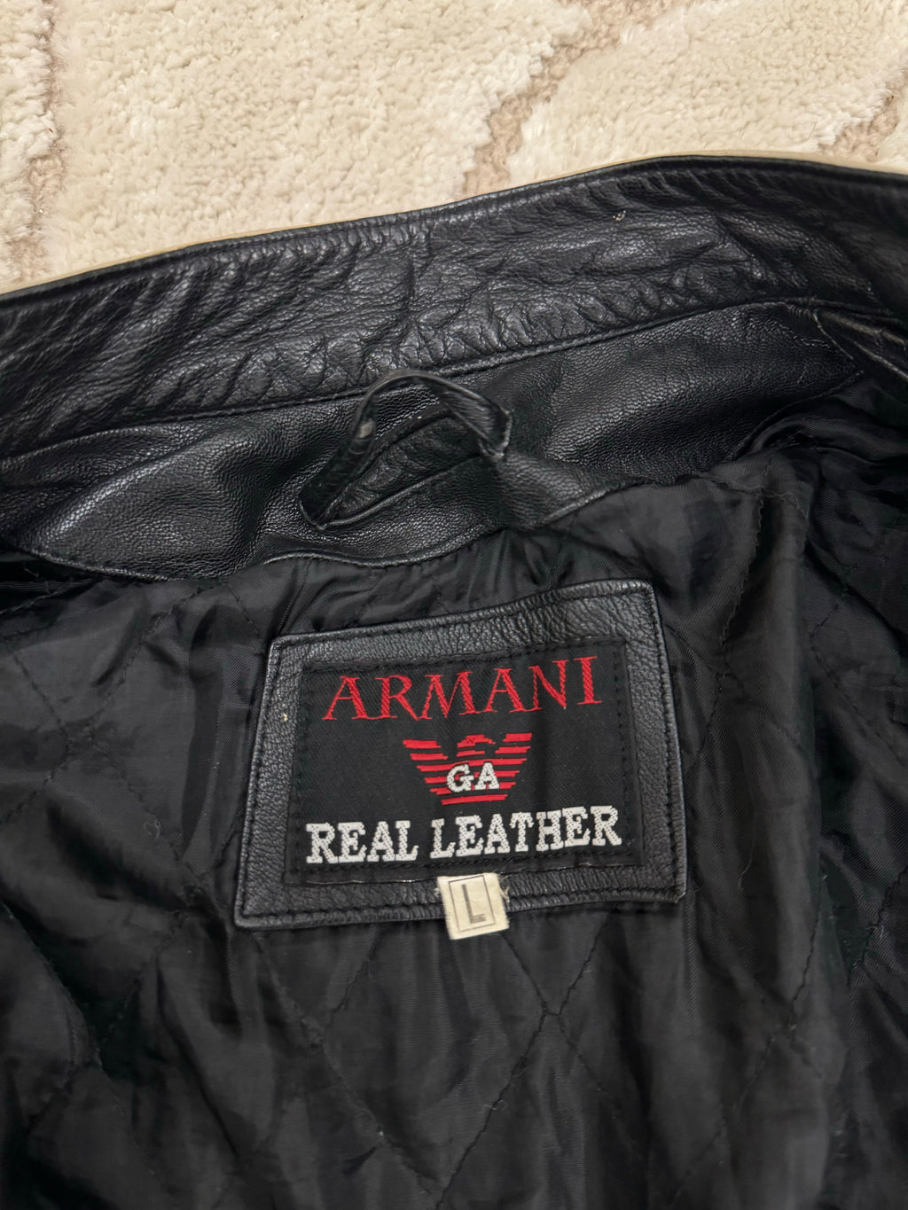 1990年代 アルマーニ カフェレーサー レザージャケット (M)