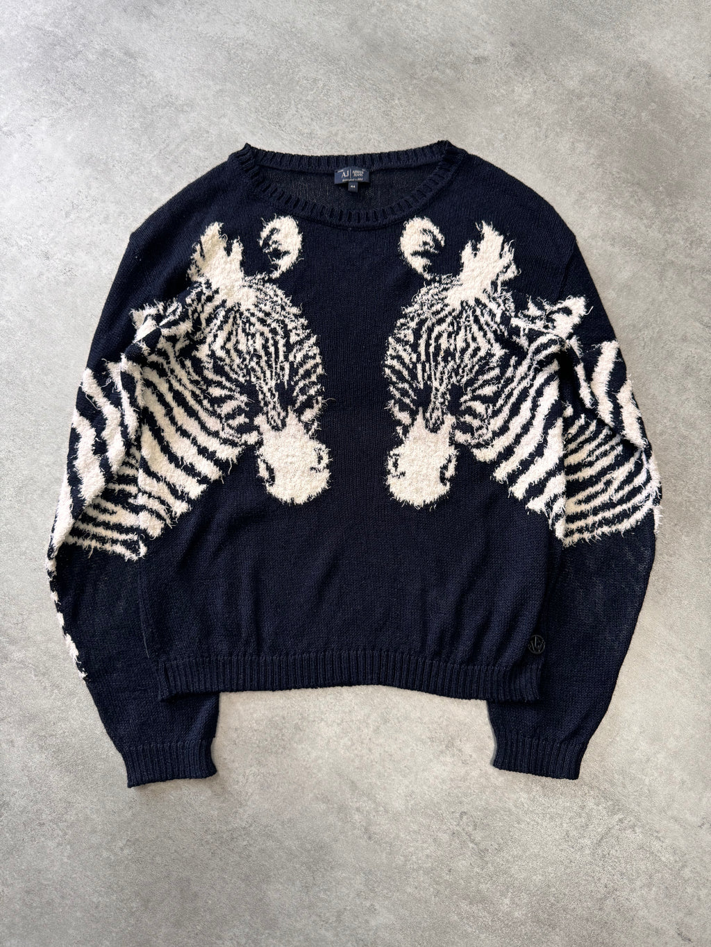 2000年代 アルマーニ ミラー ゼブラ セーター (S)