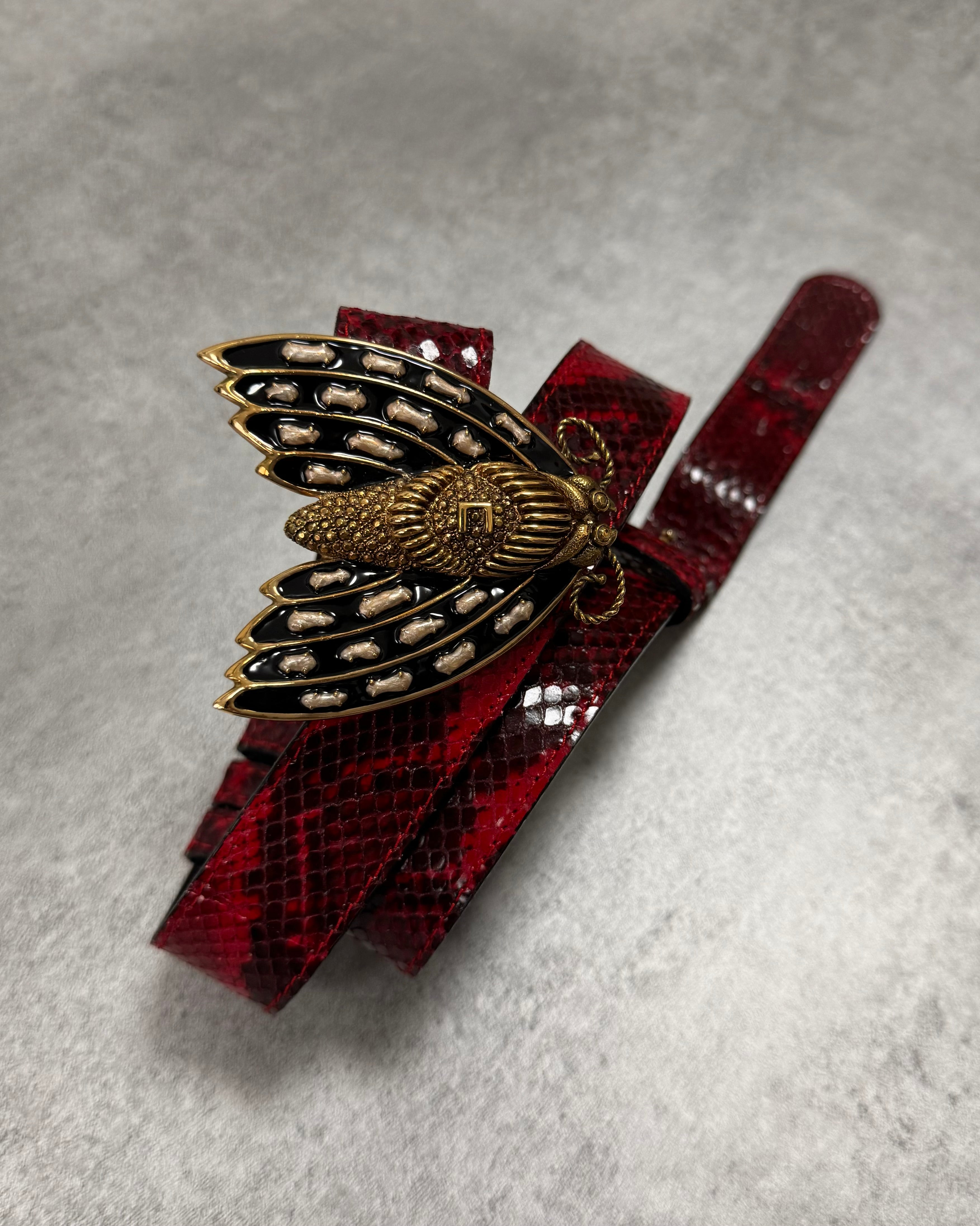 Roberto Cavalli Class Embellished Insect Belt