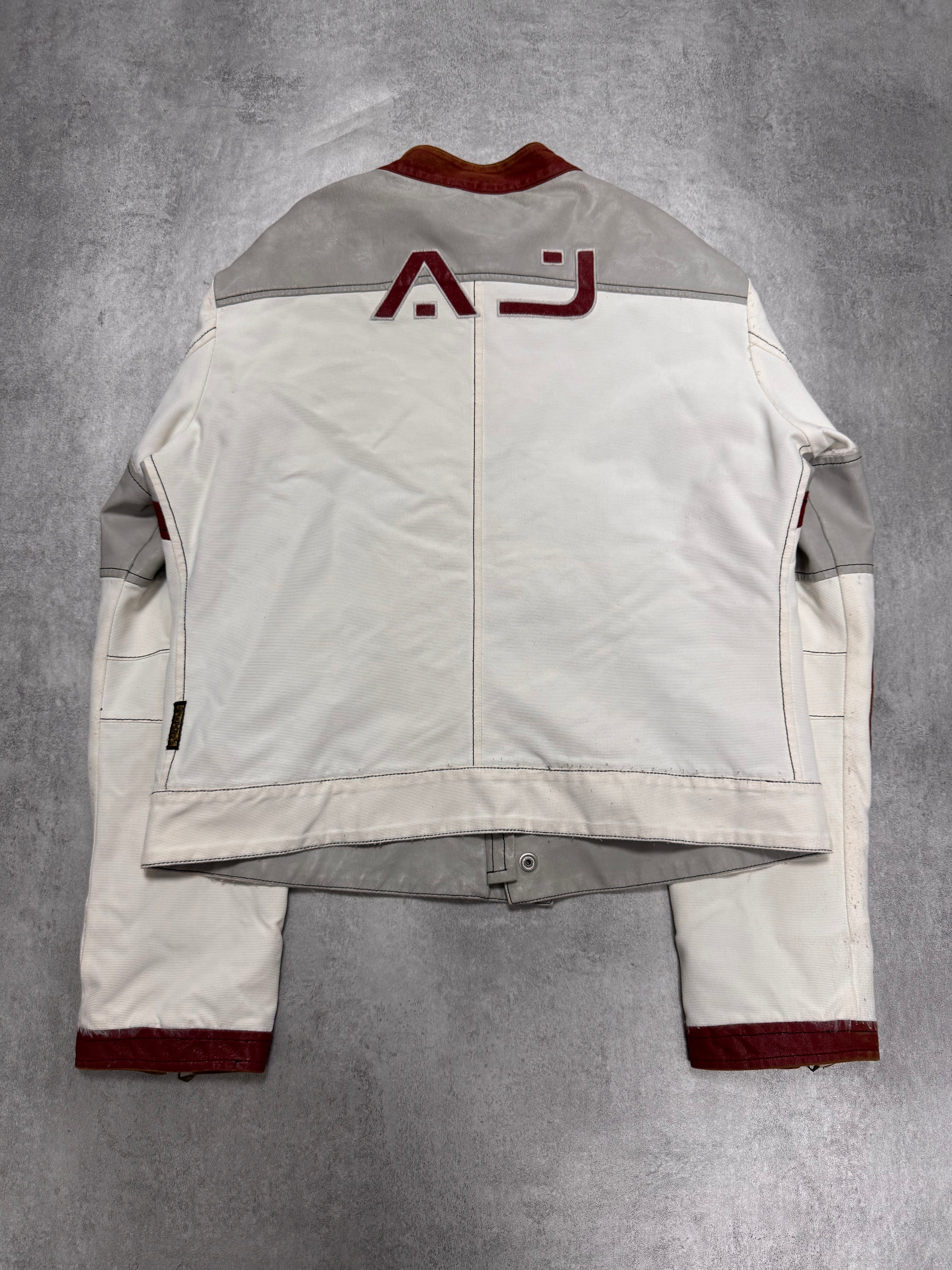 1990s Armani AJ Pro Biker Leather Jacket