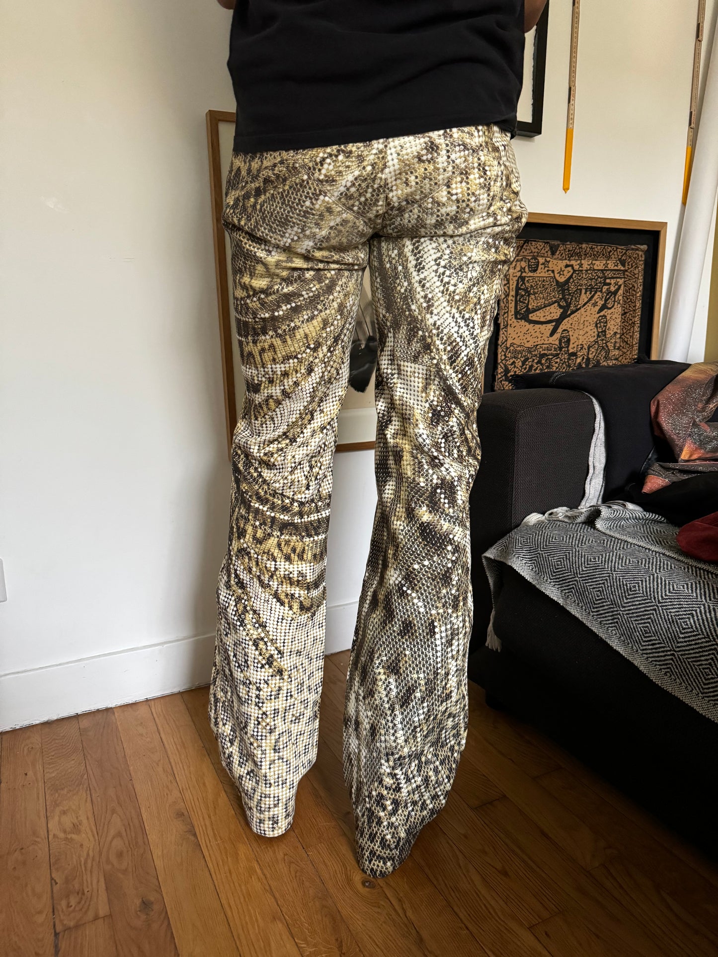 SS2003 Roberto Cavalli Luxurious Leopard Print Pants (S)