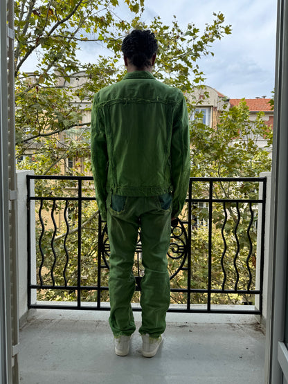 Acid Green Margiela Jacket & Levis Pants Set (M)