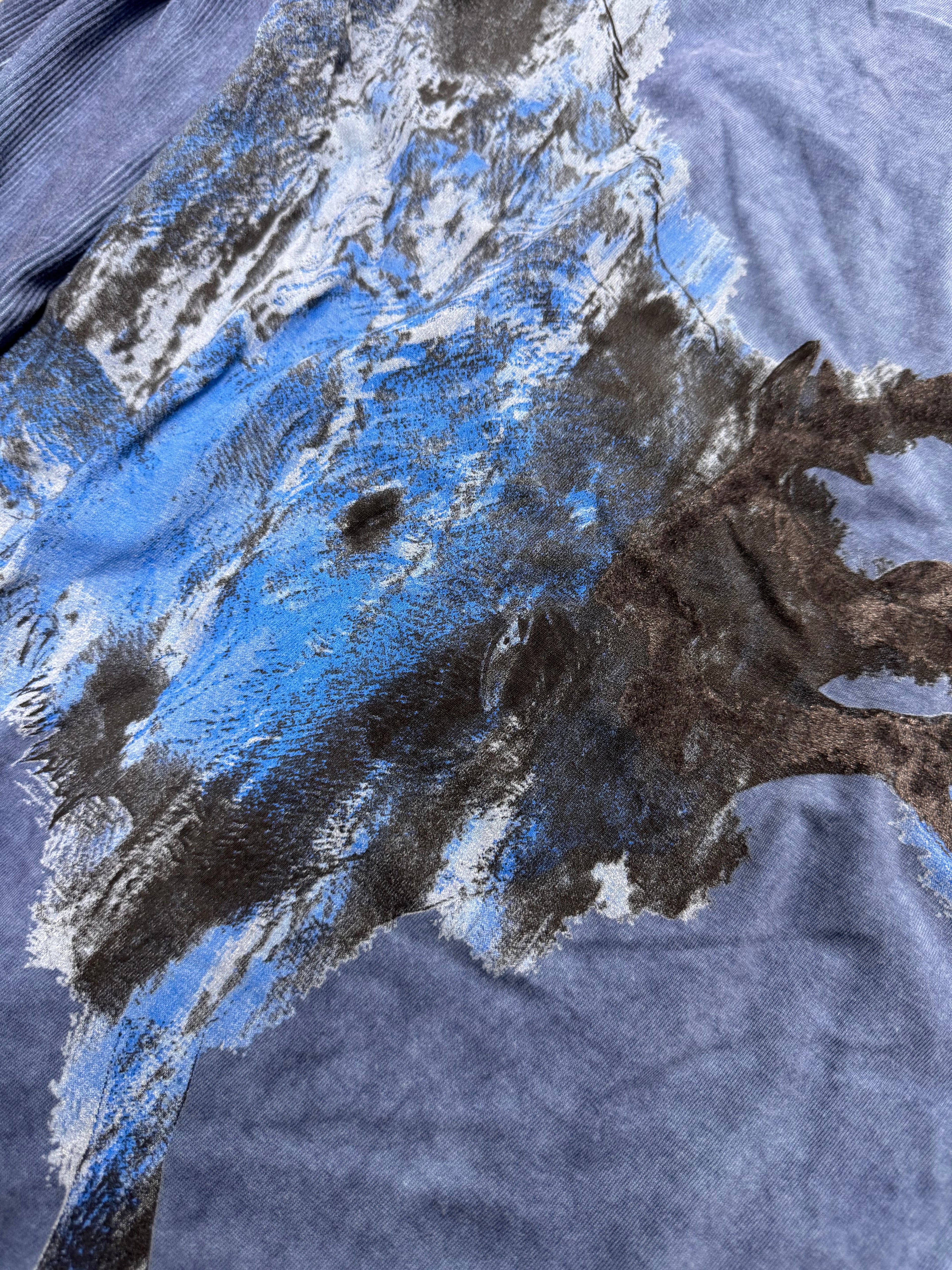 2000s Cavalli Fighting Deers Painting Longsleeves