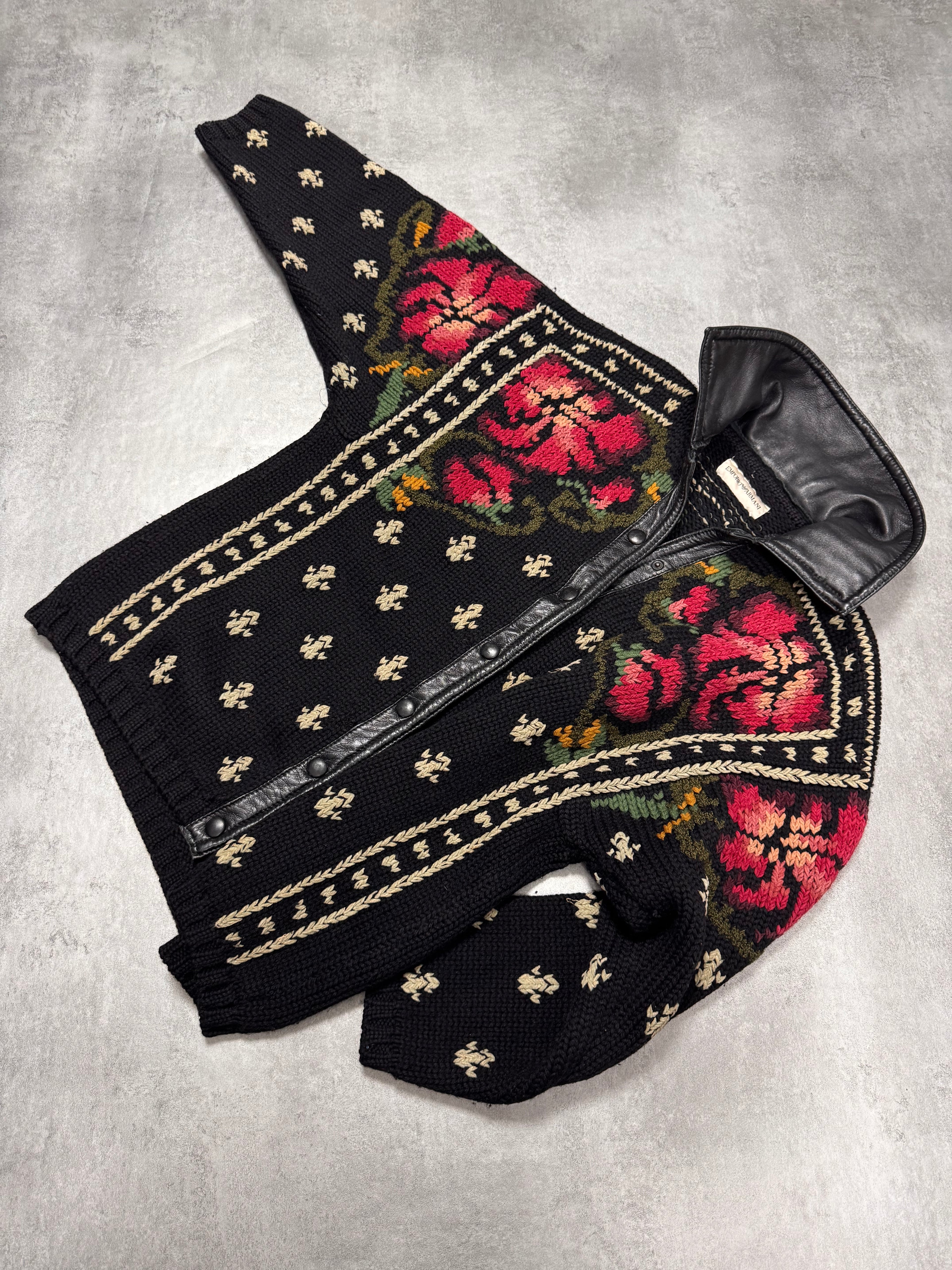 1990s Emporio Armani Wool Flowers Jacket