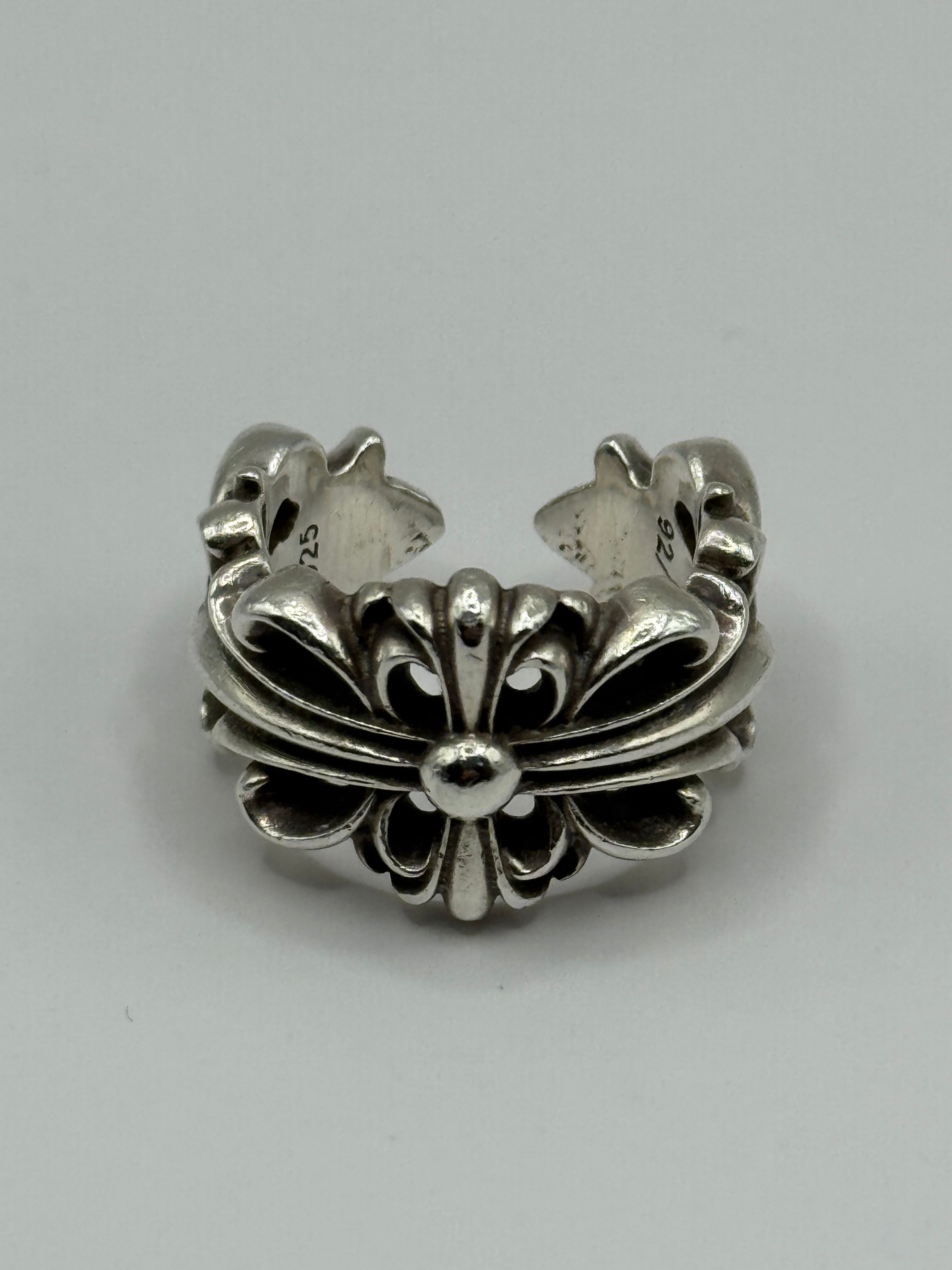 Chrome Hearts Double Floral Silver 925 Ring