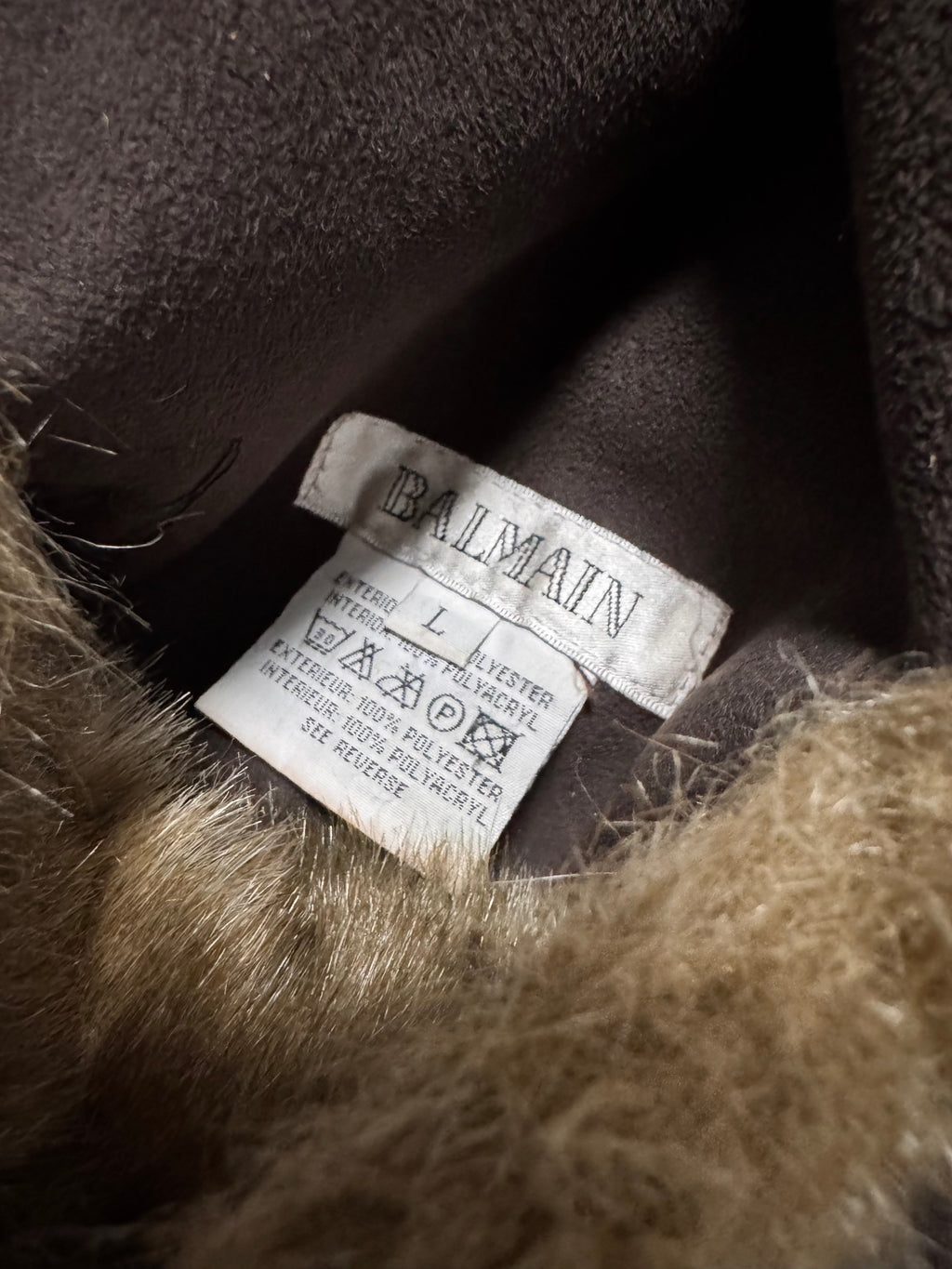 1990s Balmain Faux Fur Reversible Jacket