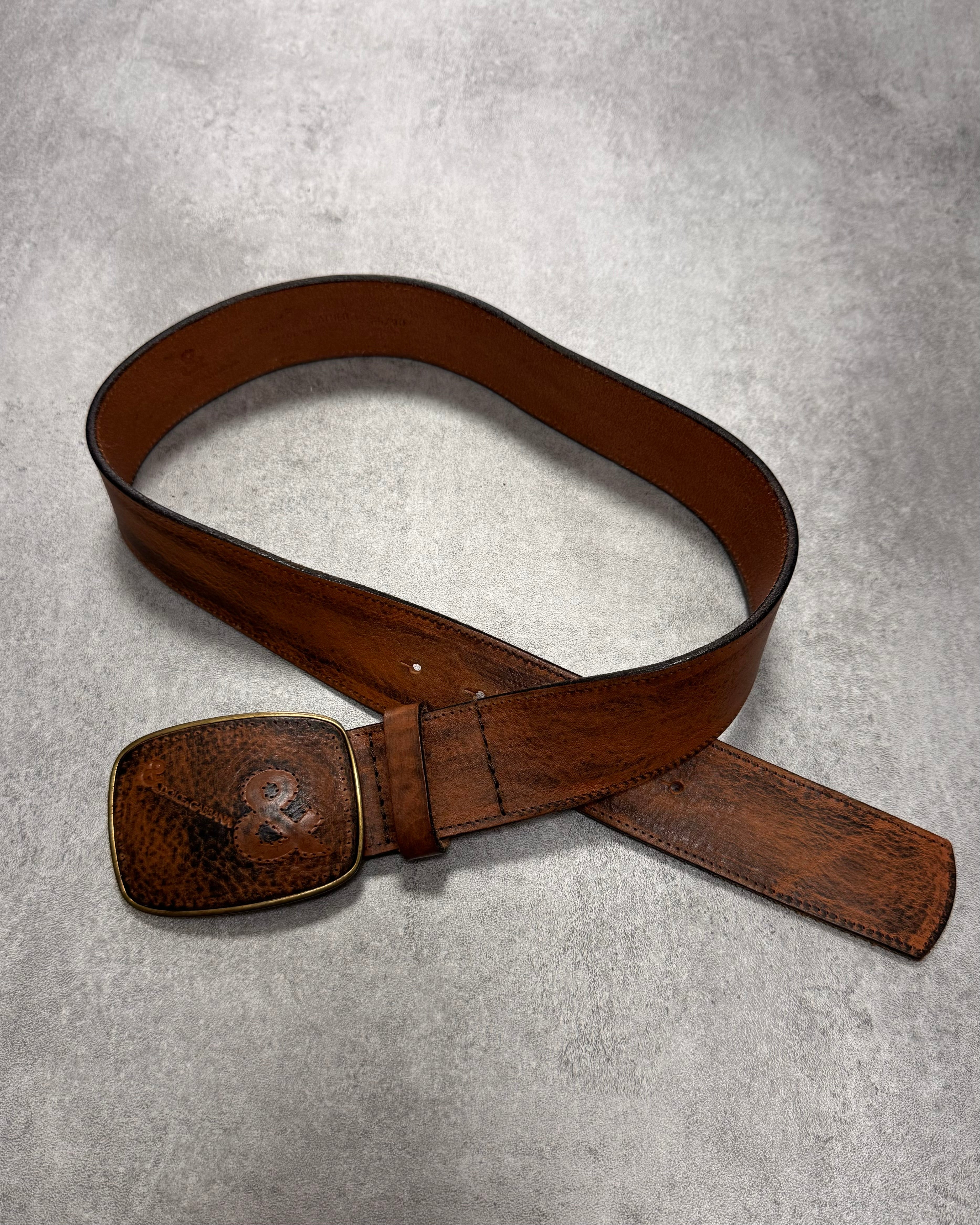 Dolce & Gabbana Brown Leather Belt