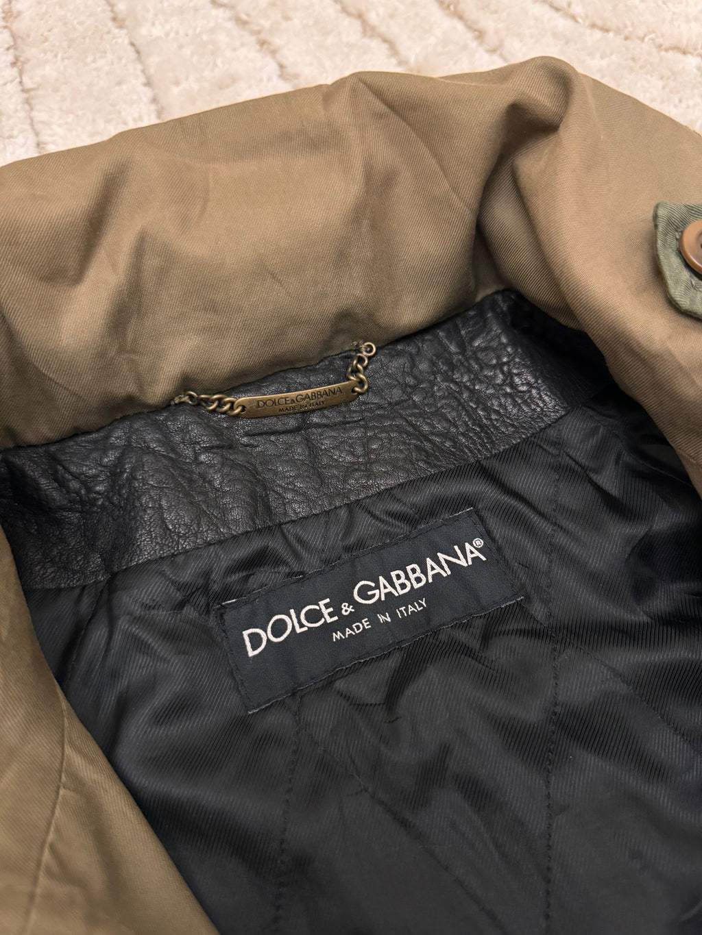 FW2005 Dolce & Gabbana Heavy Shearling Army Combat Jacket