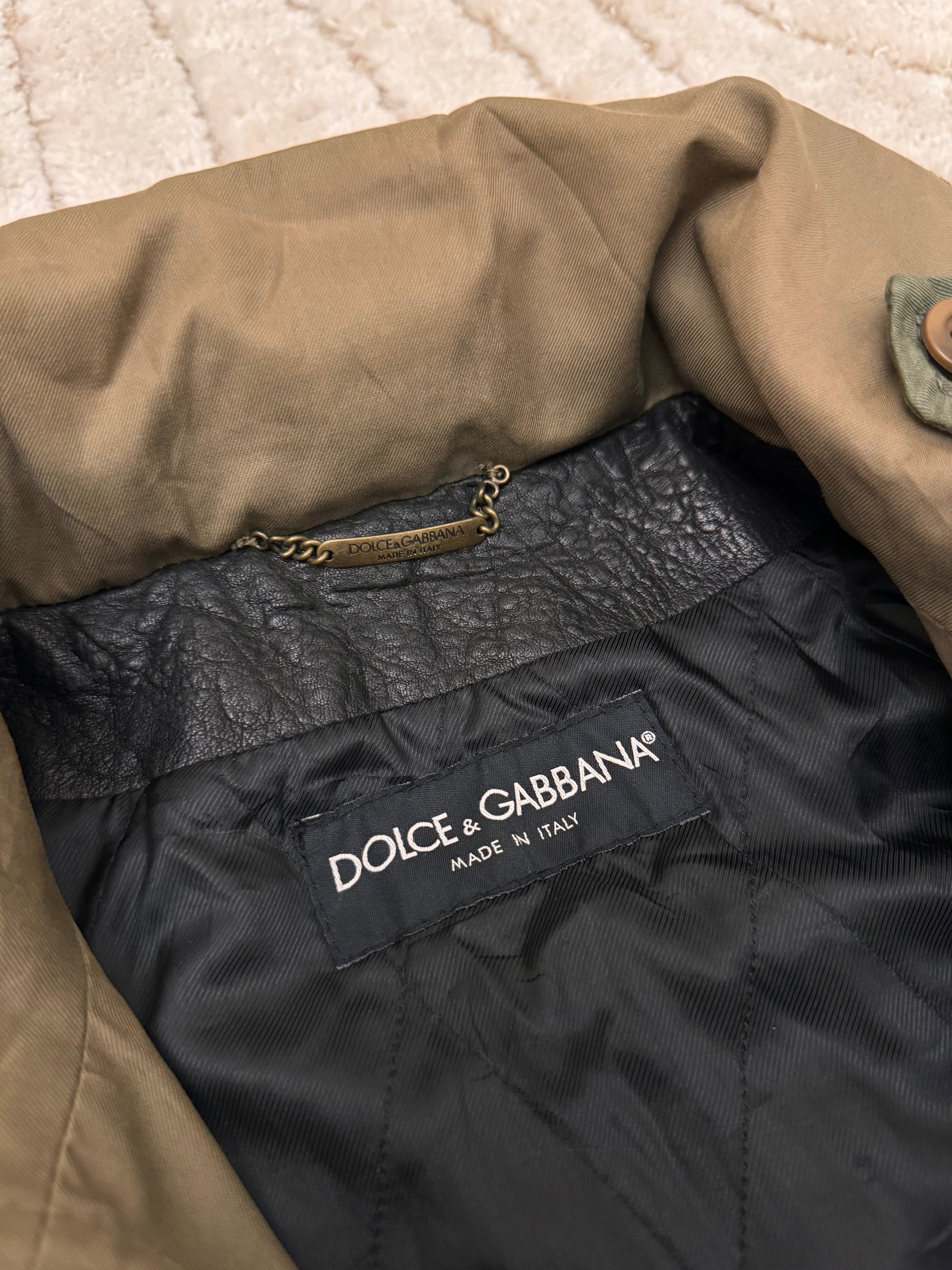 FW2005 Dolce & Gabbana Heavy Shearling Army Combat Jacket